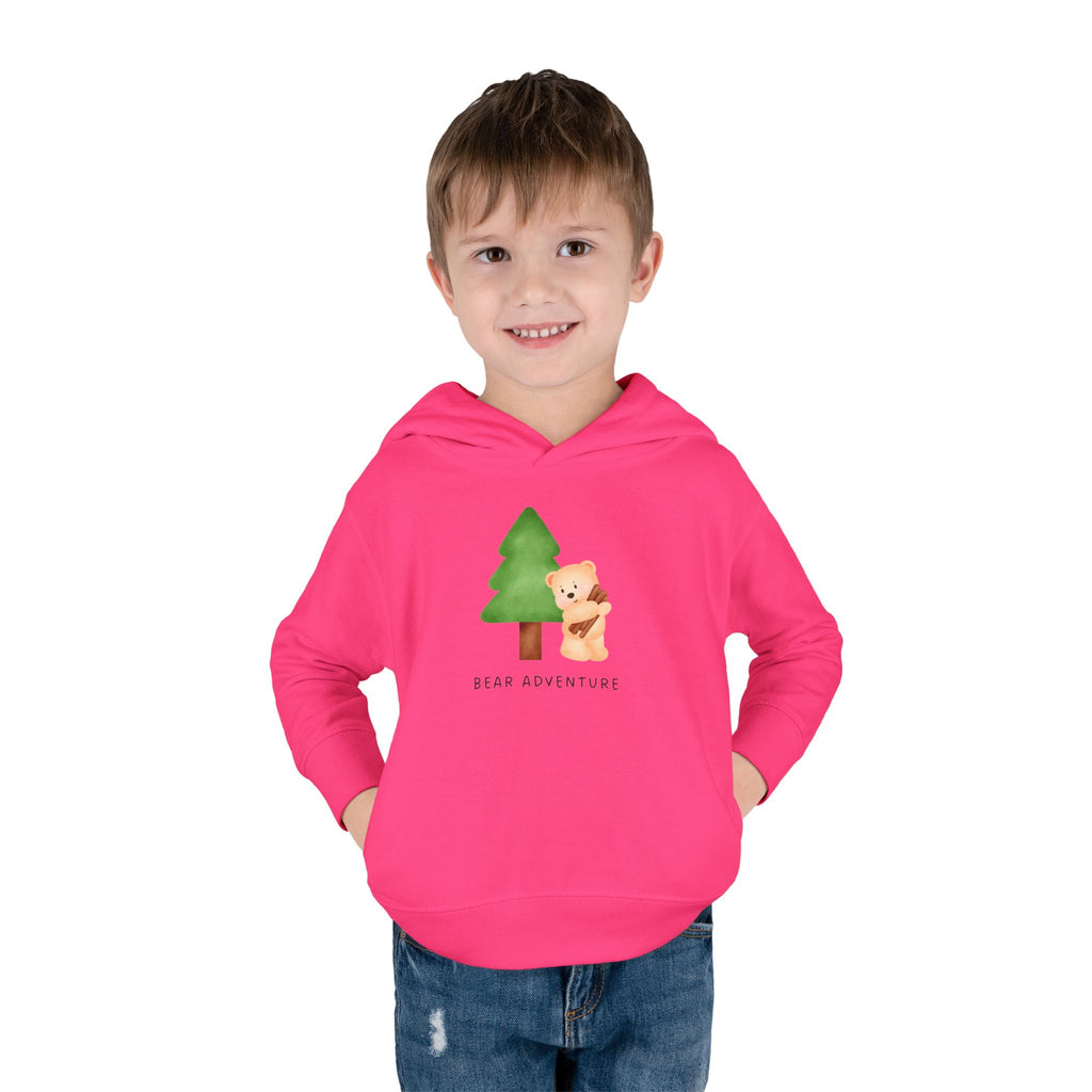 Toddler Hoodie — 'Bear Adventure' Cute Forest Bear Pullover for Kids