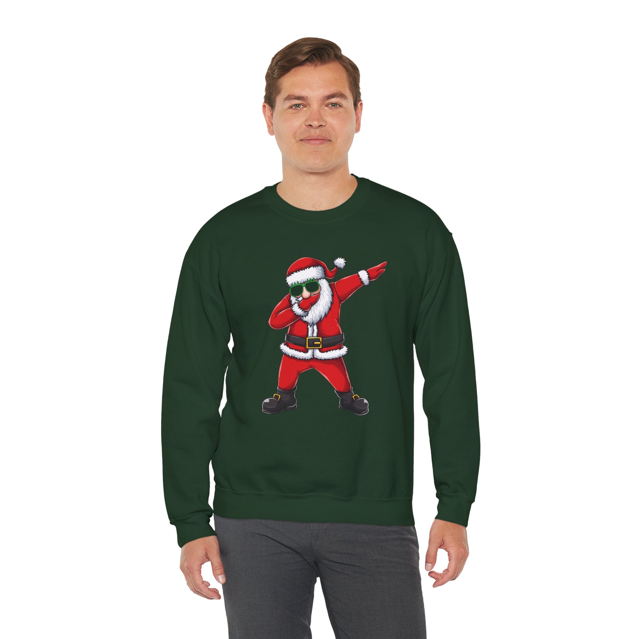 Dabbing Santa Sweatshirt — Funny Christmas Crewneck Holiday Pullover