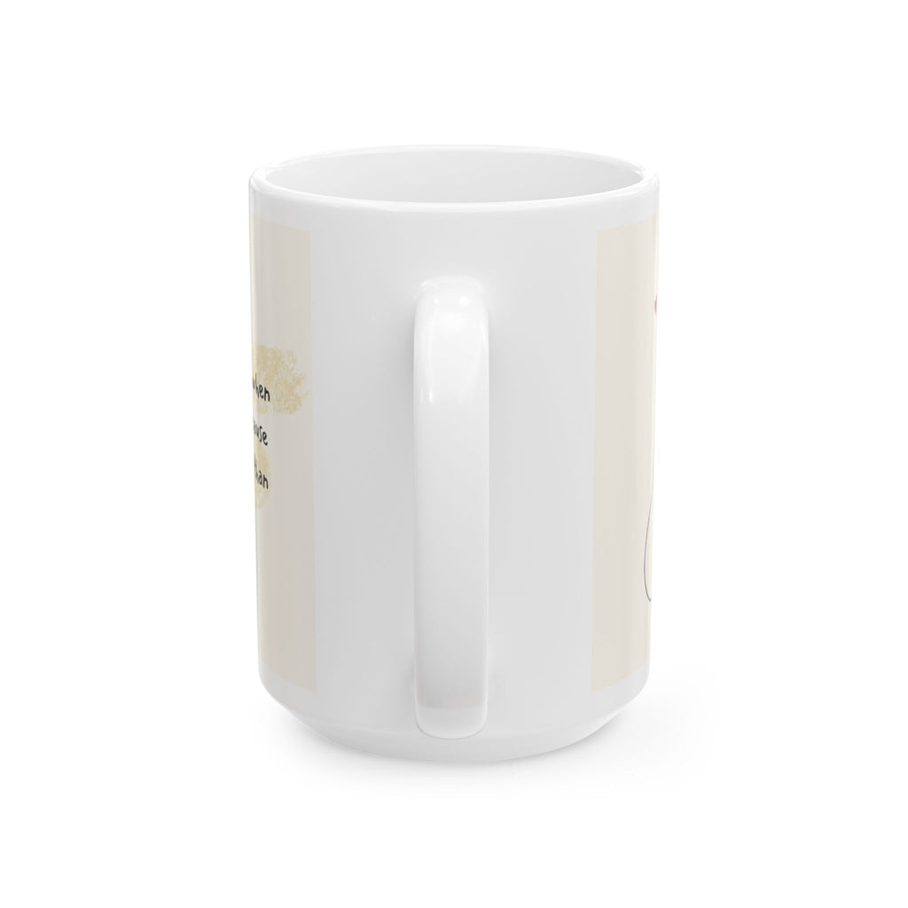 Romantic Cat Couple Ceramic Mug – Love Quote Coffee Tea Cup (11oz & 15oz)