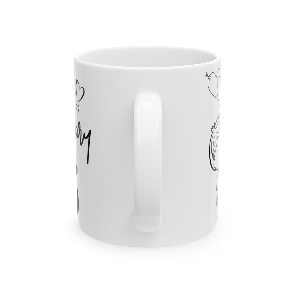 Anniversary 2 Years Ceramic Mug — Cute Couple Love Coffee Cup