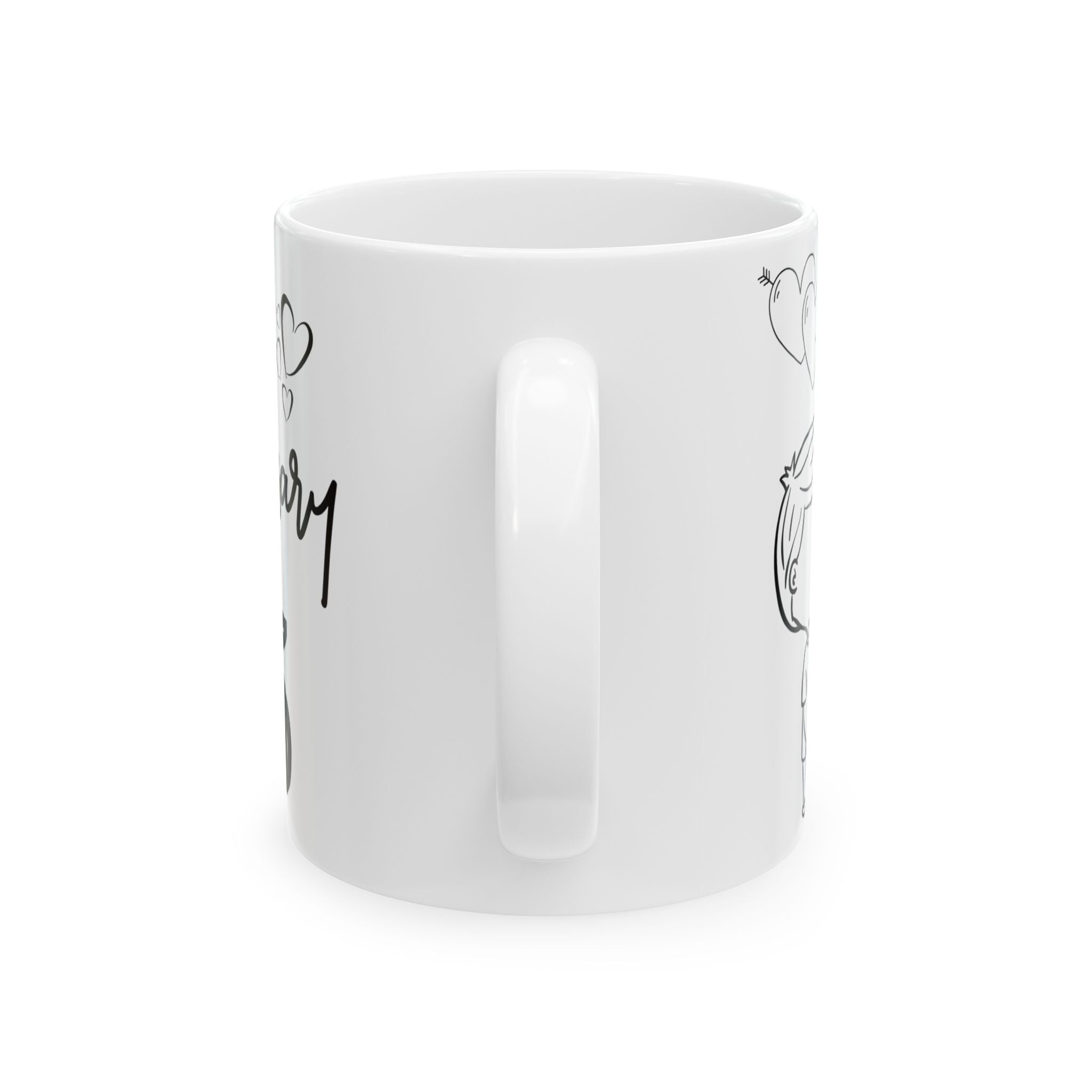 Anniversary 2 Years Ceramic Mug — Cute Couple Love Coffee Cup
