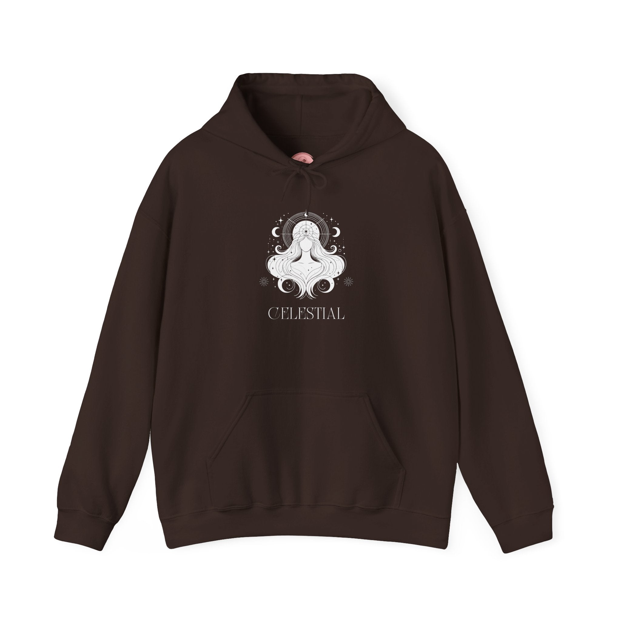 Celestial Goddess Hoodie — Mystical Moon & Star Graphic Sweatshirt