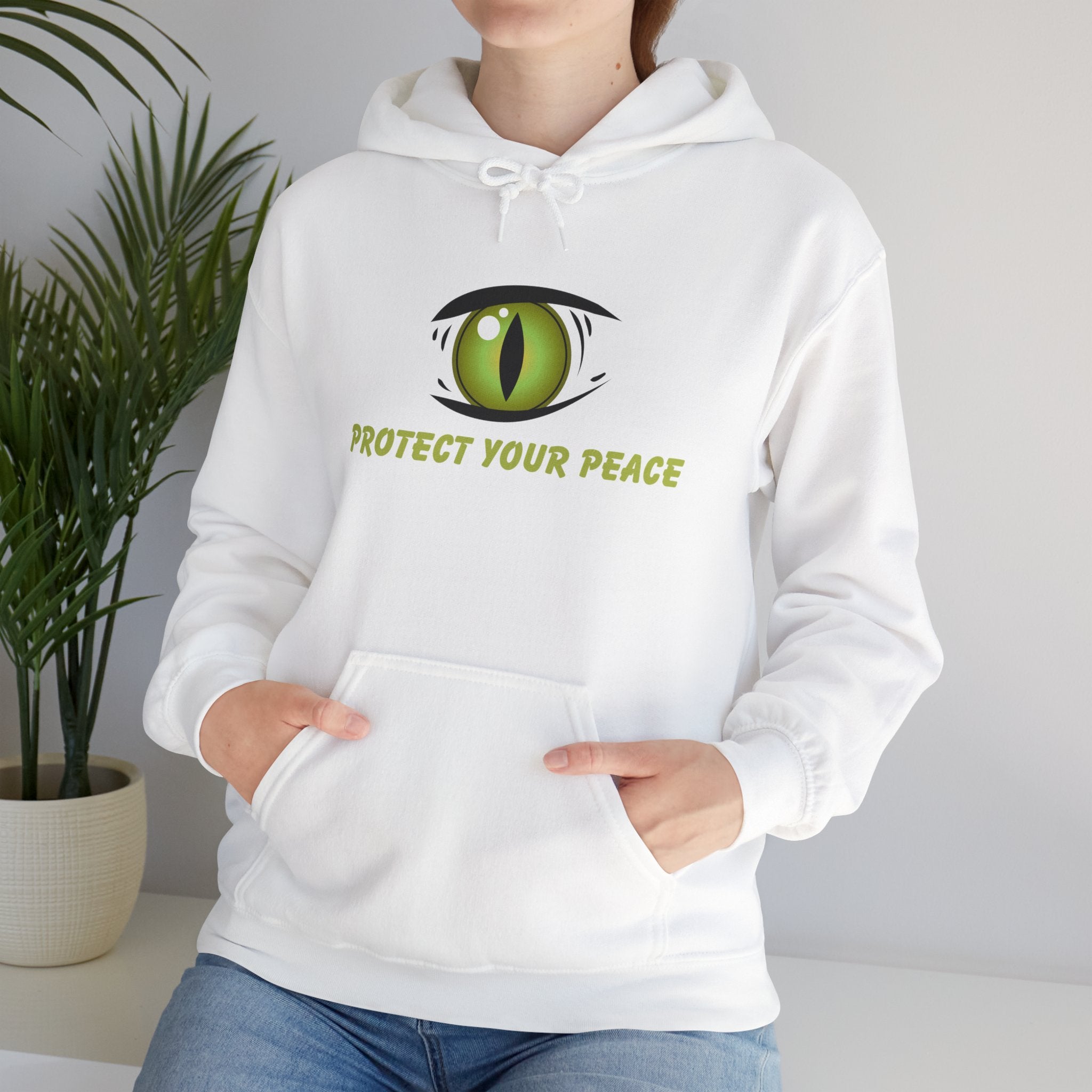 Hooded Sweatshirt - 'Protect Your Peace' Eye Design