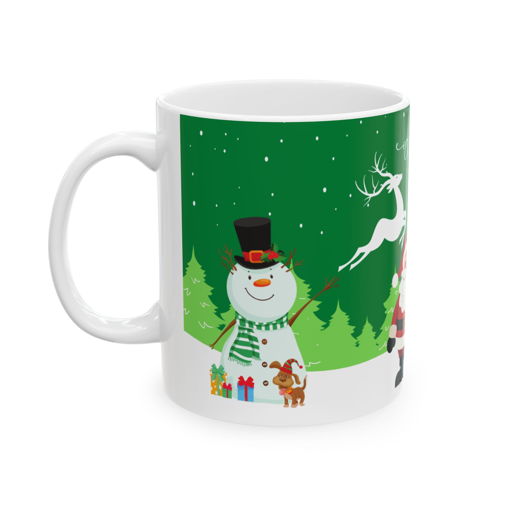 Christmas Santa Mug - Merry Christmas Holiday Coffee Cup (11oz/15oz)