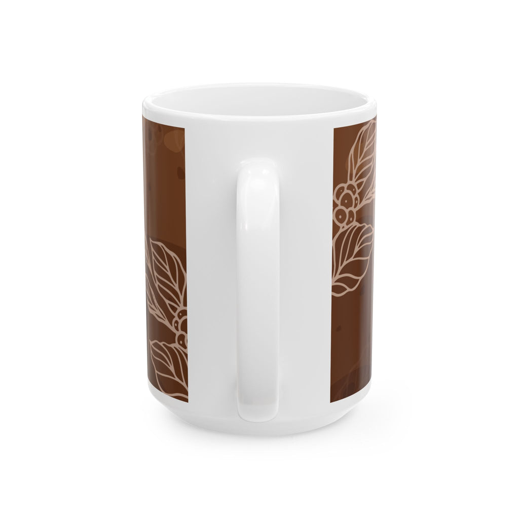 Coffee Break Ceramic Mug – Brown Coffee Cup Design (11oz & 15oz)