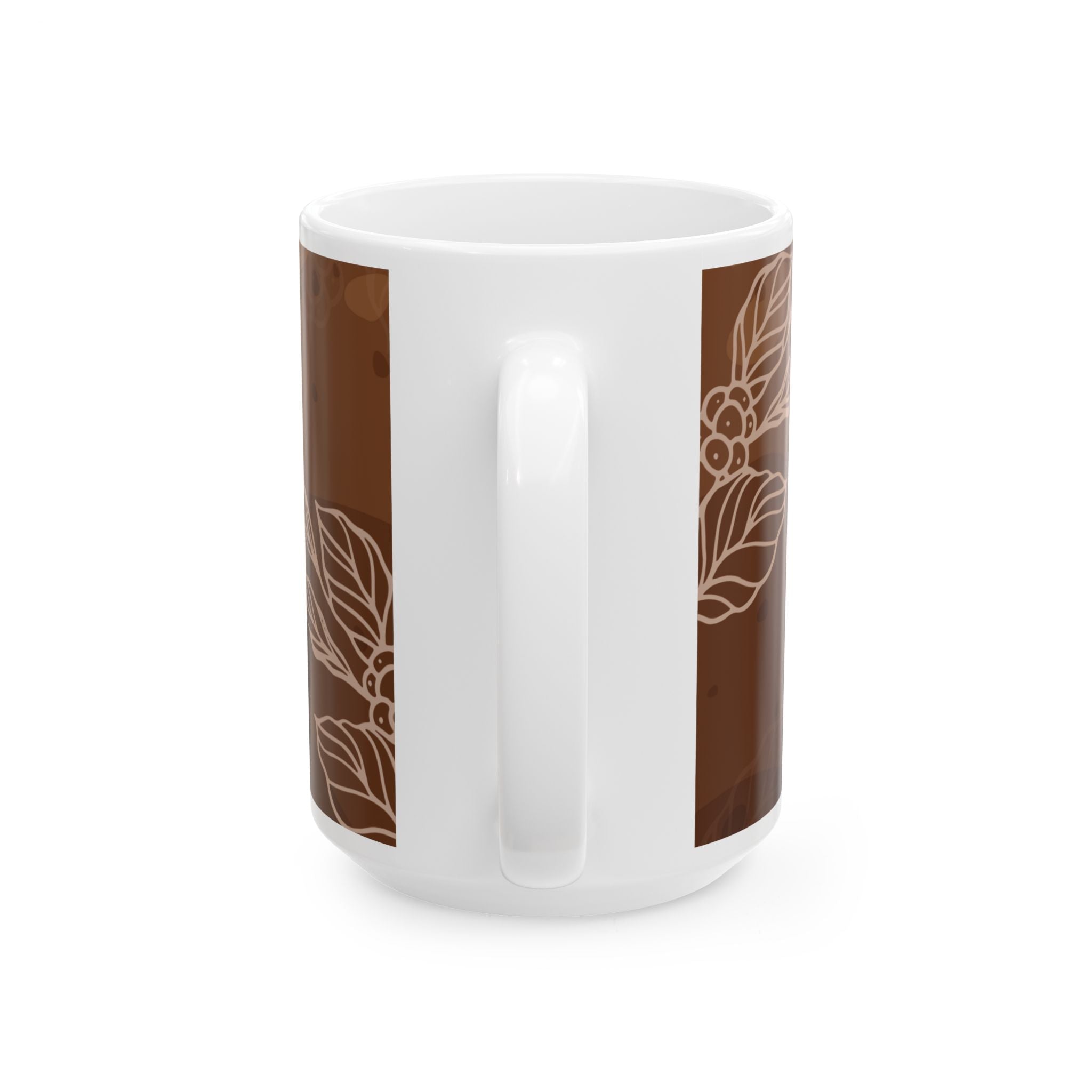 Coffee Break Ceramic Mug – Brown Coffee Cup Design (11oz & 15oz)
