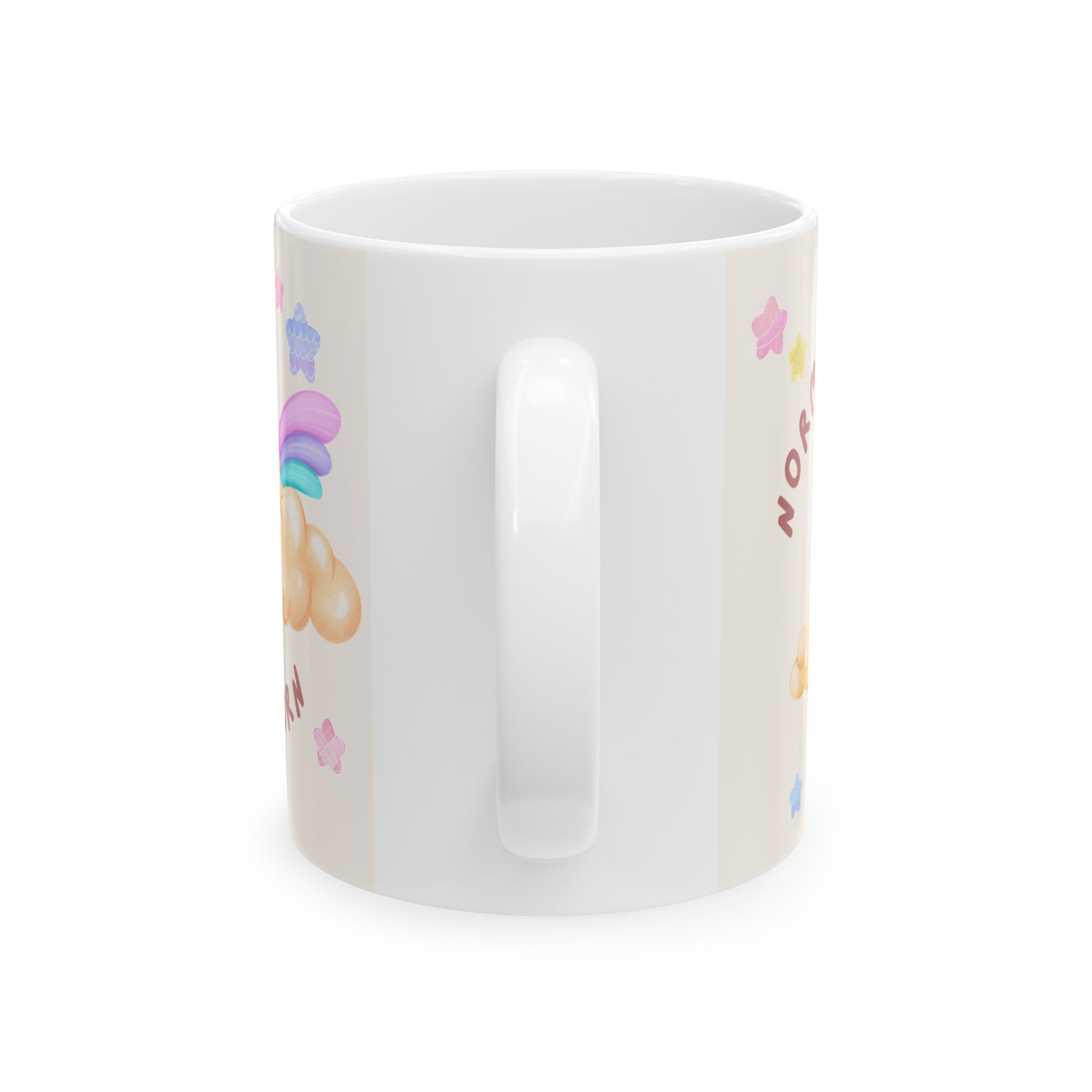 Whimsical Unicorn Moon Ceramic Mug — “No Drama, Be a Unicorn” Cute Pastel Coffee Cup (11oz/15oz)