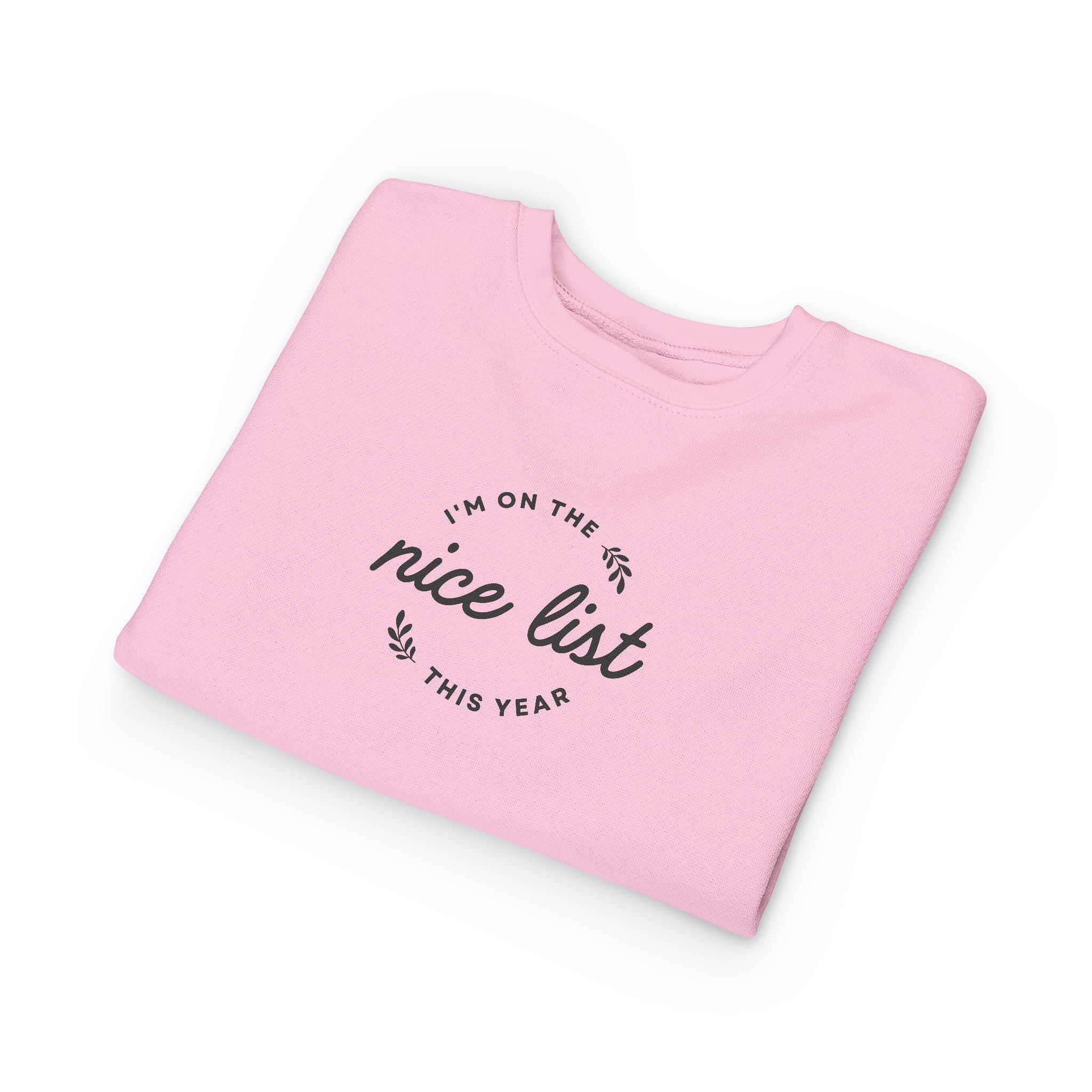 Nice List Toddler Sweatshirt - Soft Cozy Vintage-Inspired Christmas Print