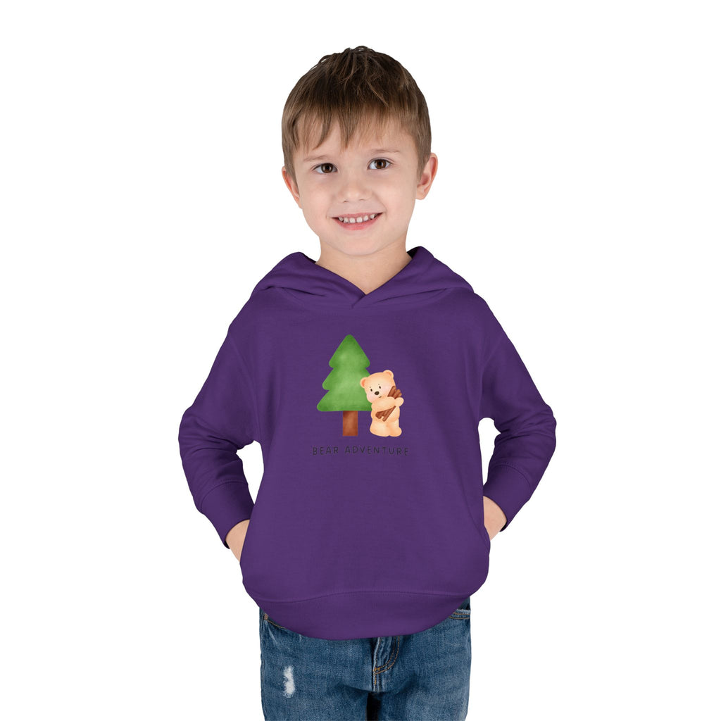 Toddler Hoodie — 'Bear Adventure' Cute Forest Bear Pullover for Kids