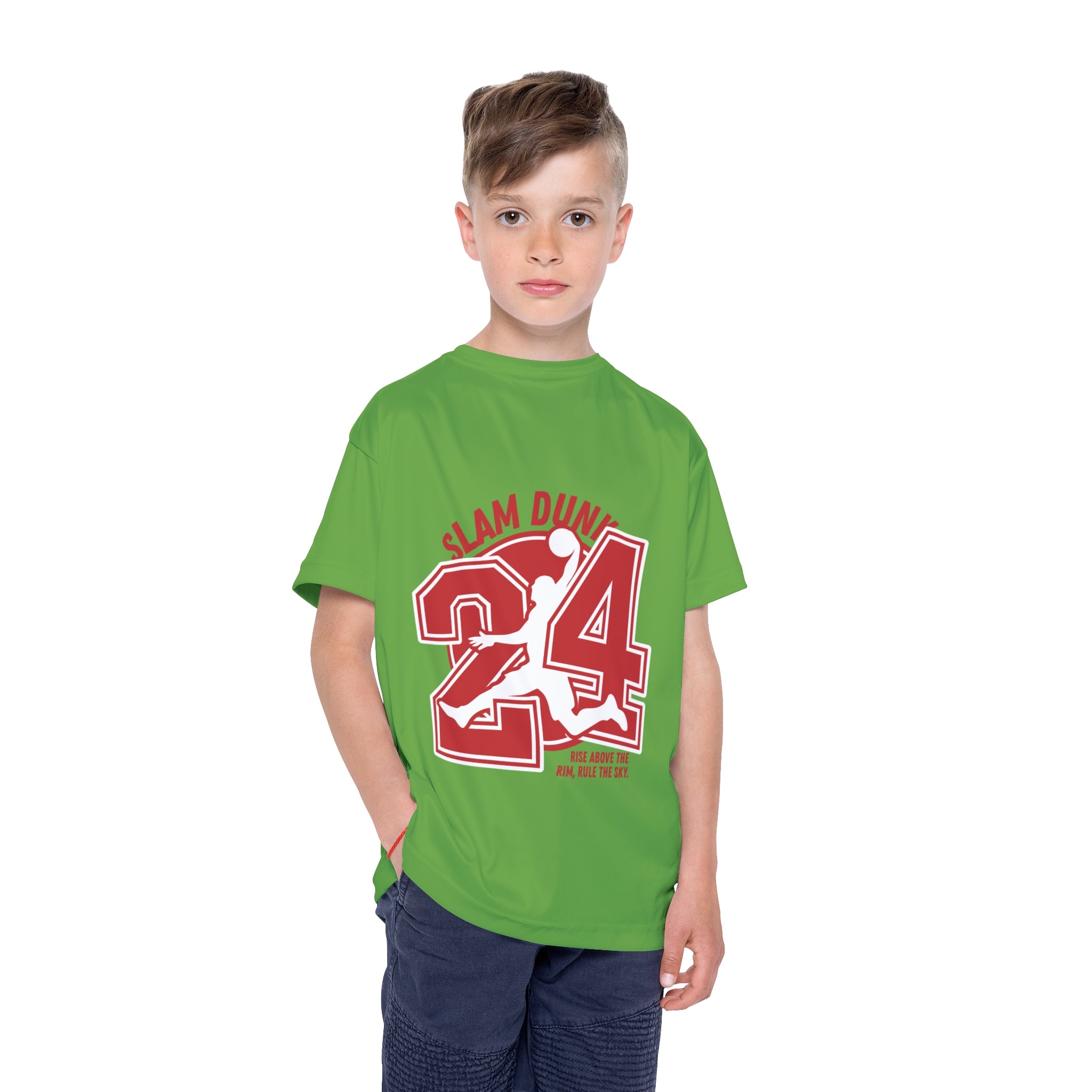 Kids Basketball Jersey – 'Slam Dunk 24' Athletic Tee