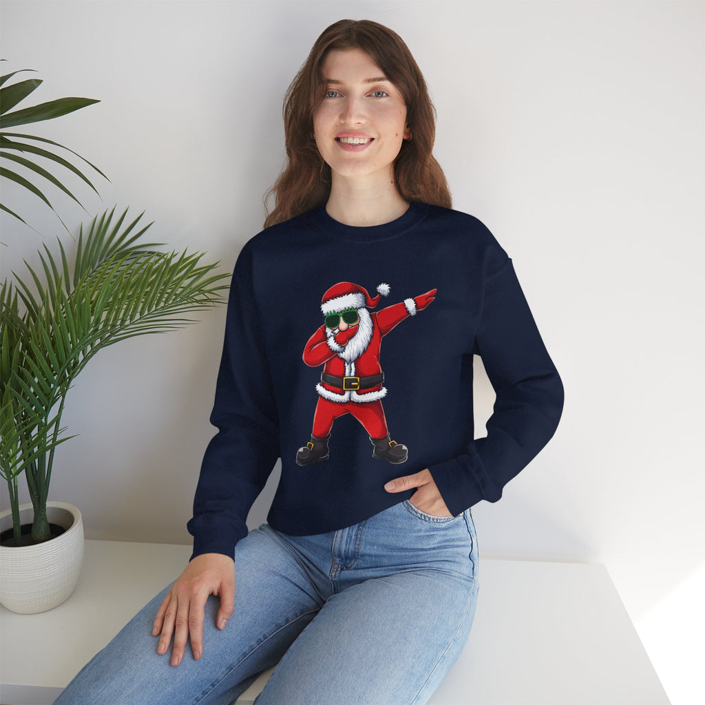 Dabbing Santa Sweatshirt — Funny Christmas Crewneck Holiday Pullover