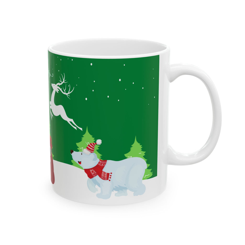 Christmas Santa Mug - Merry Christmas Holiday Coffee Cup (11oz/15oz)