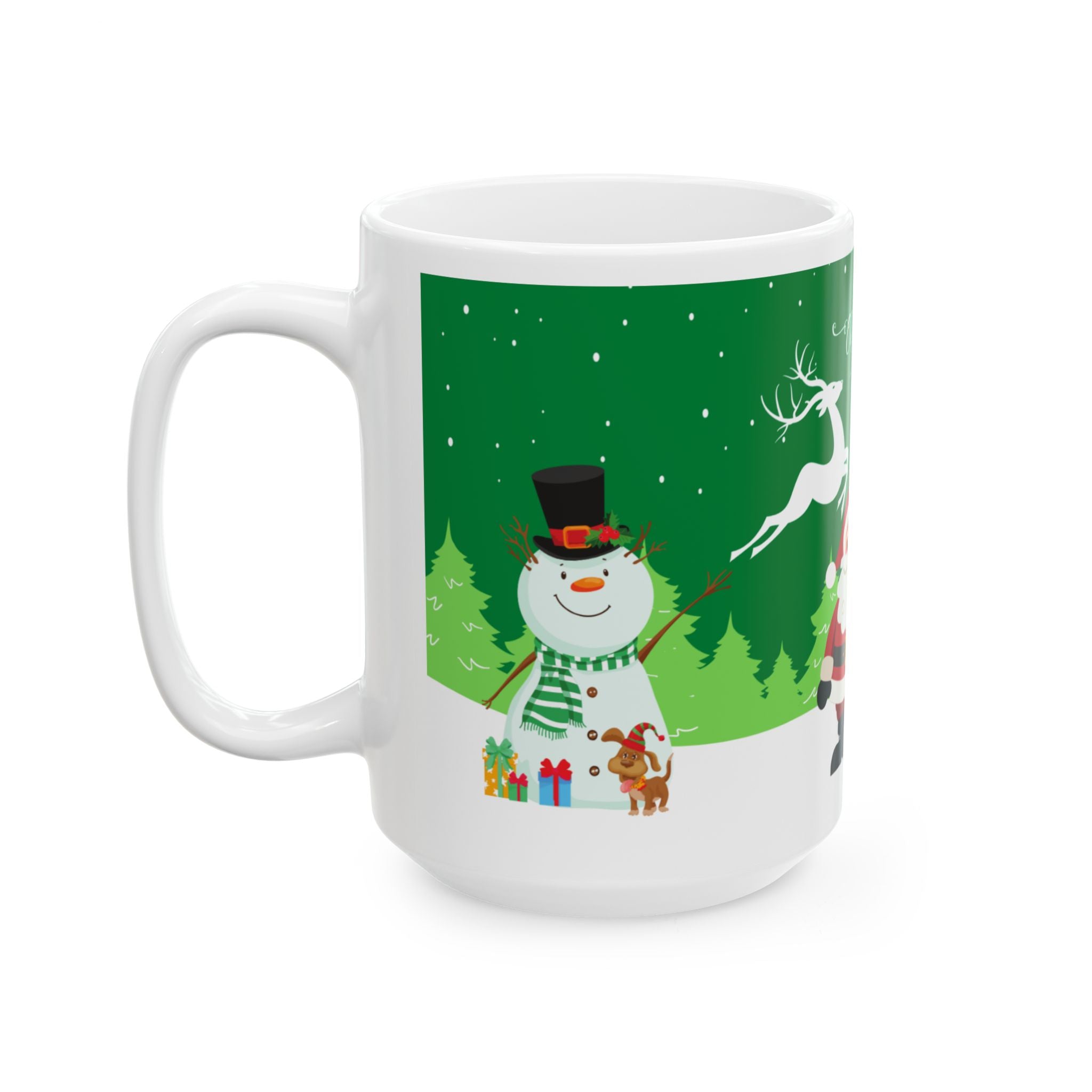 Christmas Santa Mug - Merry Christmas Holiday Coffee Cup (11oz/15oz)