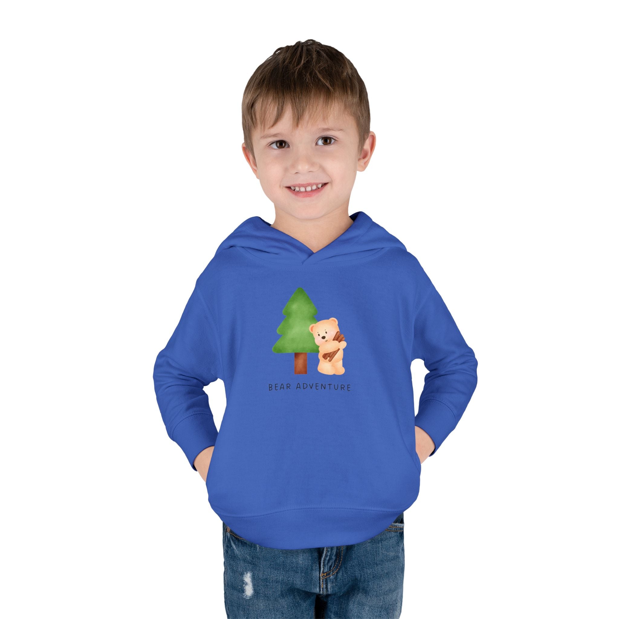 Toddler Hoodie — 'Bear Adventure' Cute Forest Bear Pullover for Kids