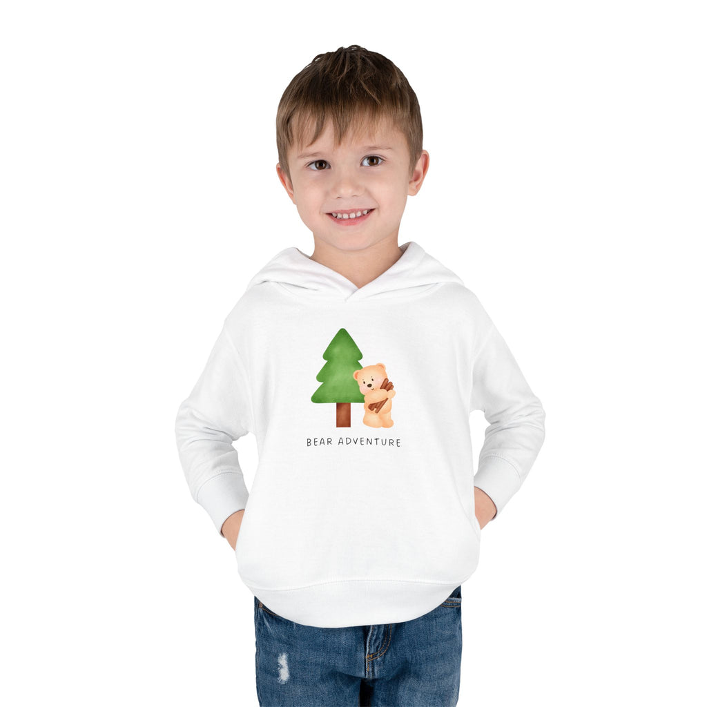 Toddler Hoodie — 'Bear Adventure' Cute Forest Bear Pullover for Kids