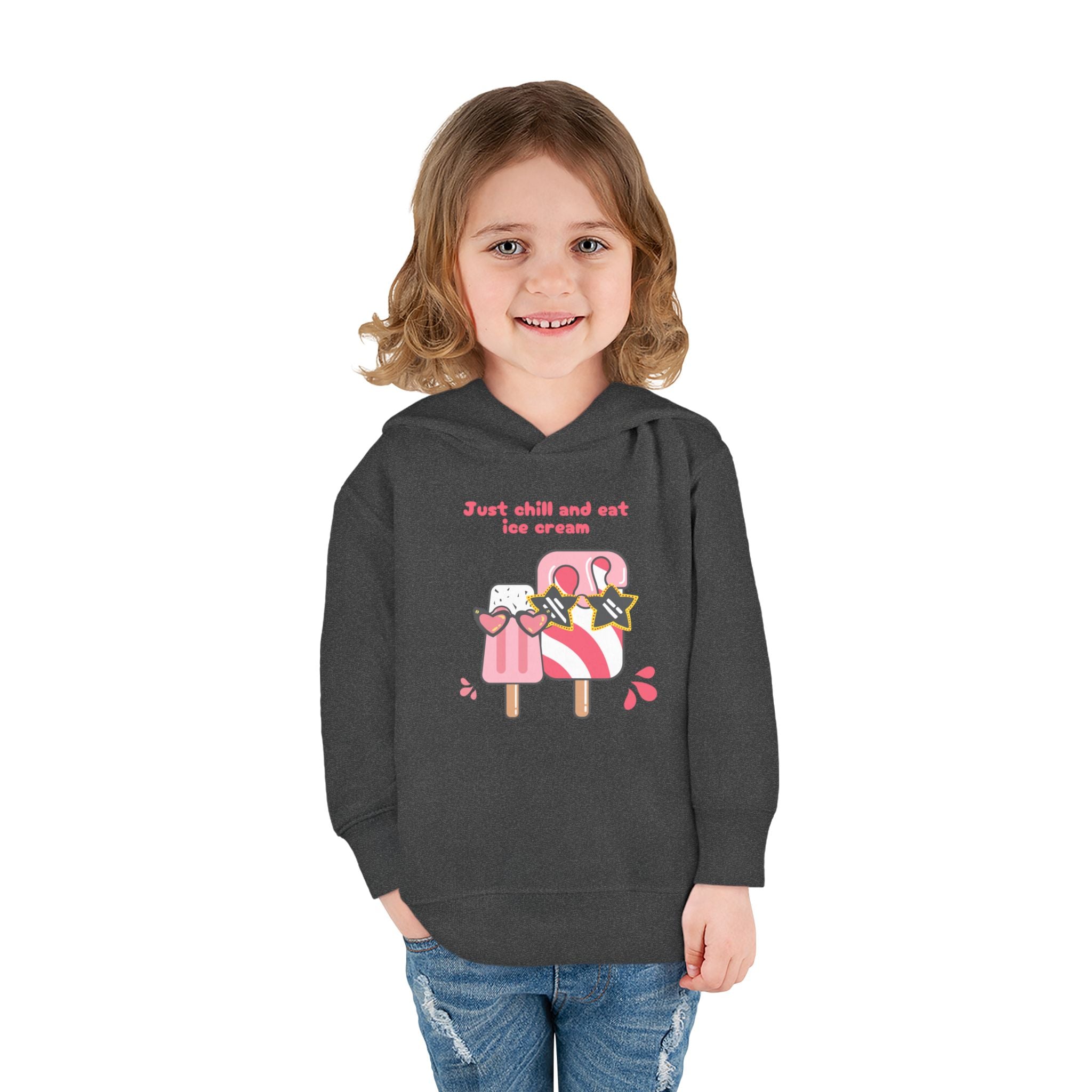 Just Chill and Eat Ice Cream Toddler Hoodie