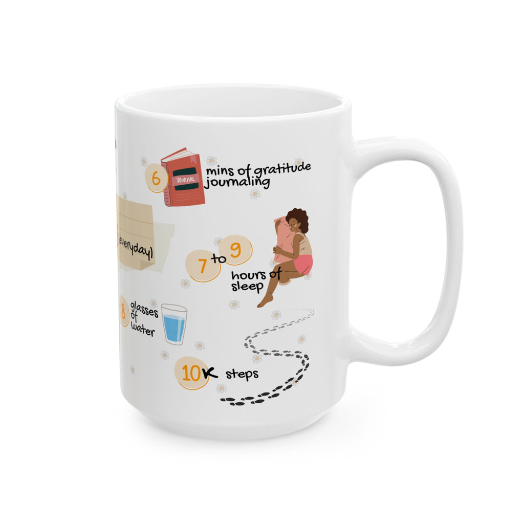 Inspirational Daily Habits Ceramic Mug – “Do This (everyday)” Motivational Routine Guide