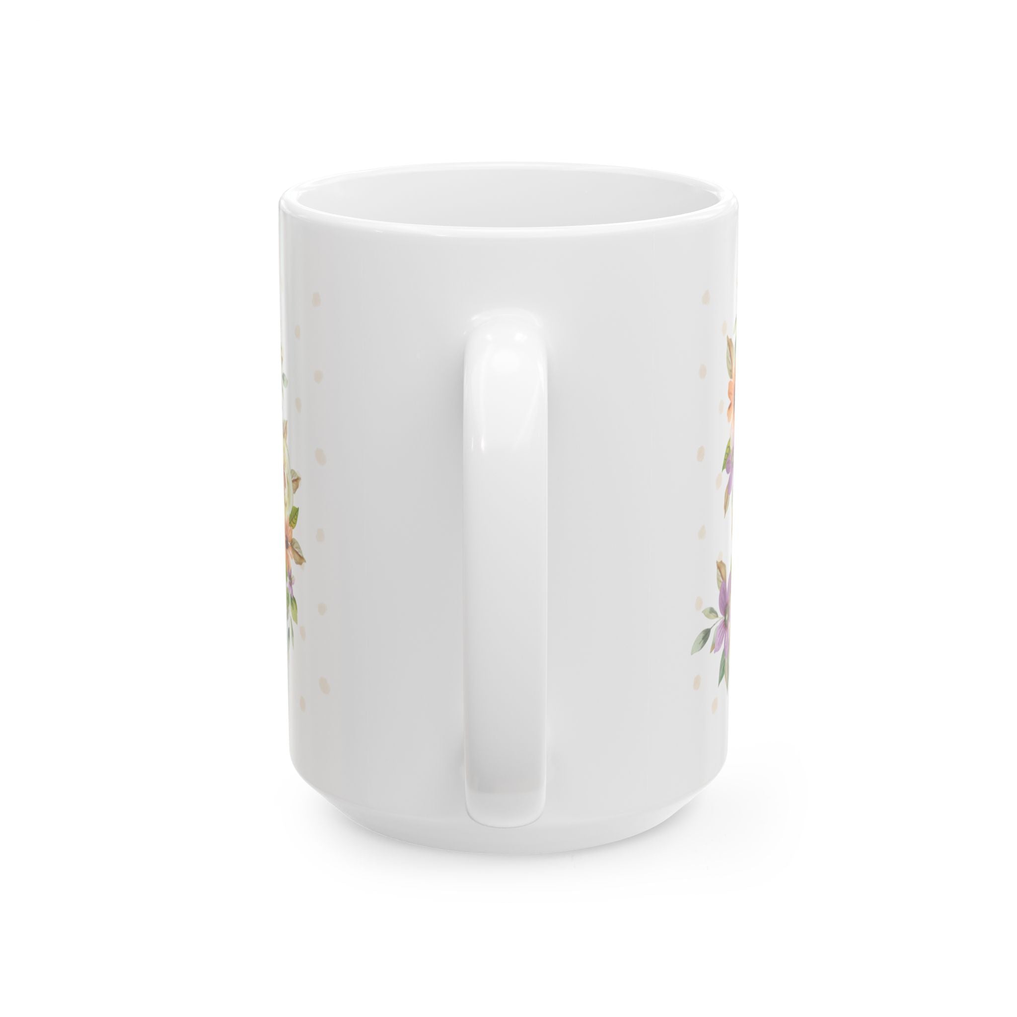 Inspirational Floral Mug — "Do Small Things with Great Love" Ceramic Coffee Cup (11oz/15oz)