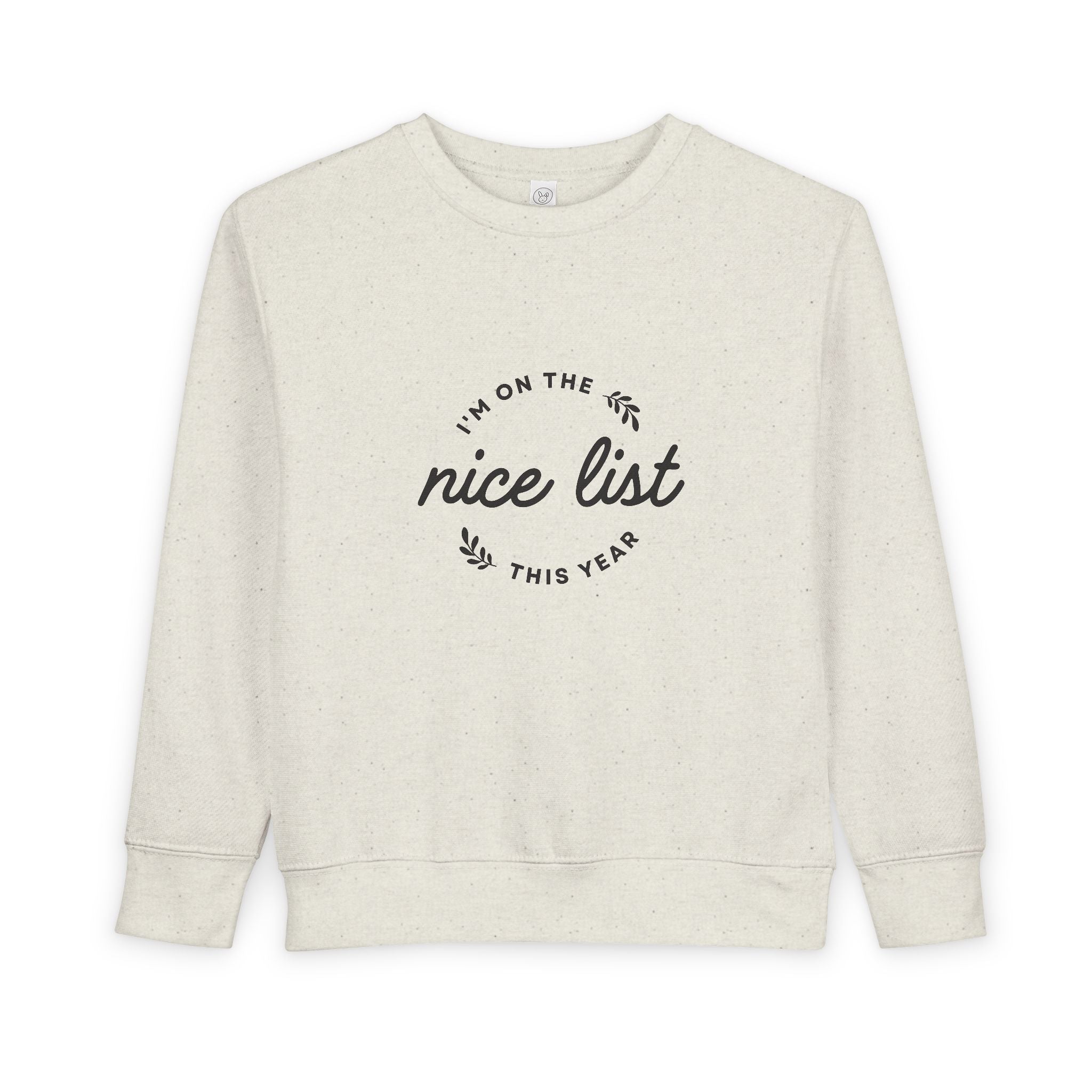 Nice List Toddler Sweatshirt - Soft Cozy Vintage-Inspired Christmas Print