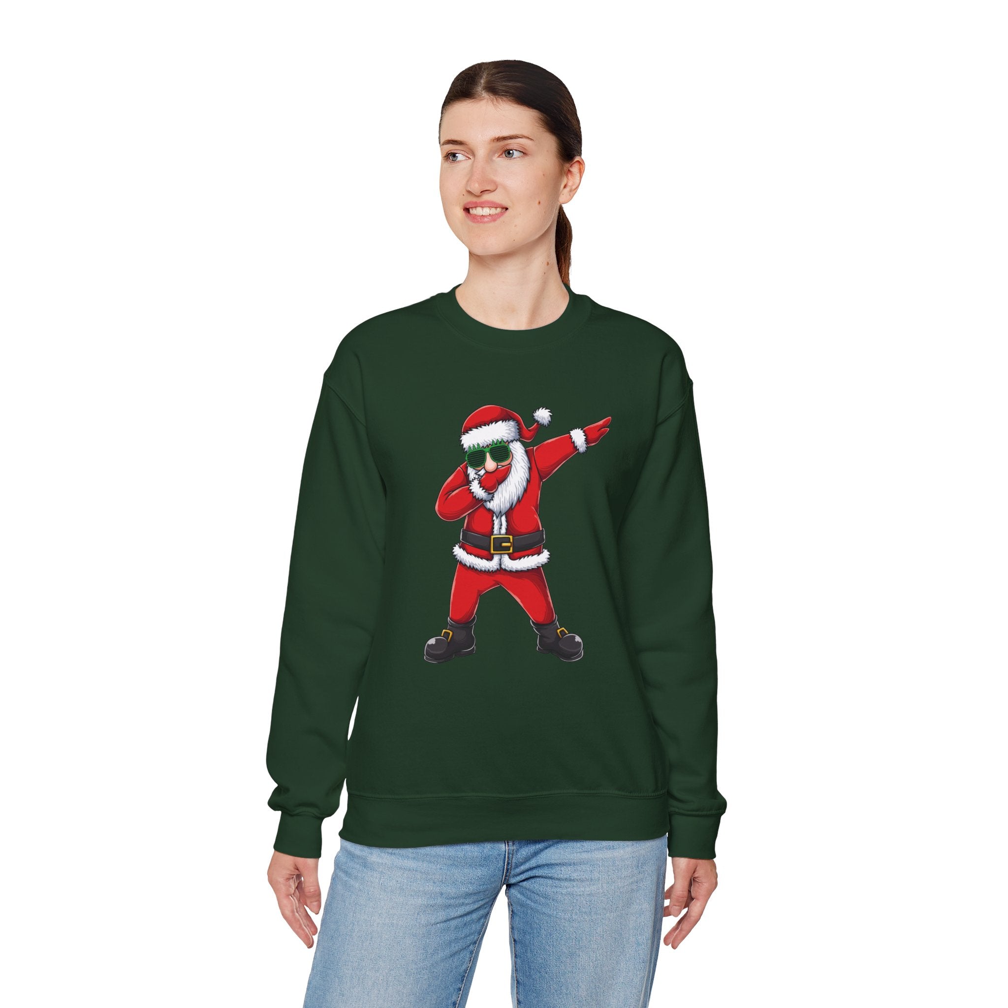 Dabbing Santa Sweatshirt — Funny Christmas Crewneck Holiday Pullover