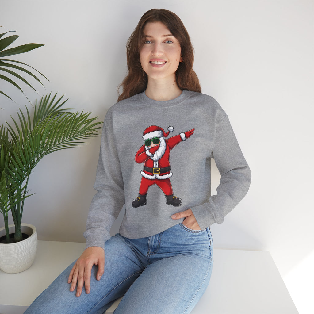 Dabbing Santa Sweatshirt — Funny Christmas Crewneck Holiday Pullover