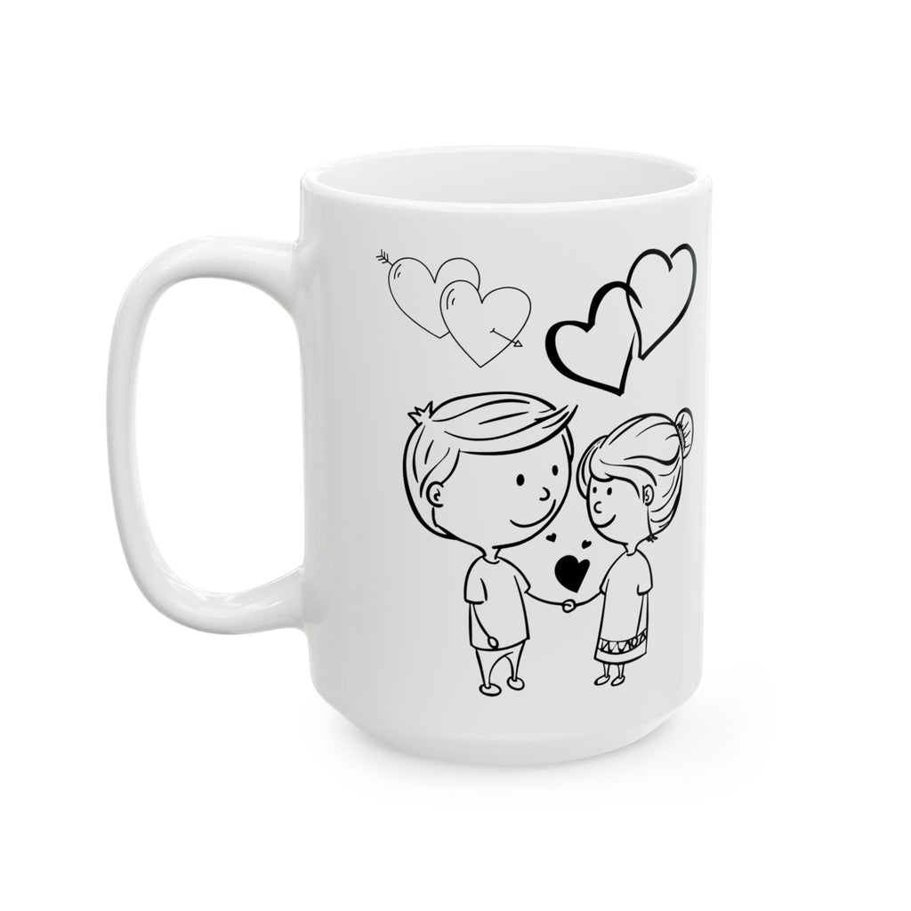 Anniversary 2 Years Ceramic Mug — Cute Couple Love Coffee Cup