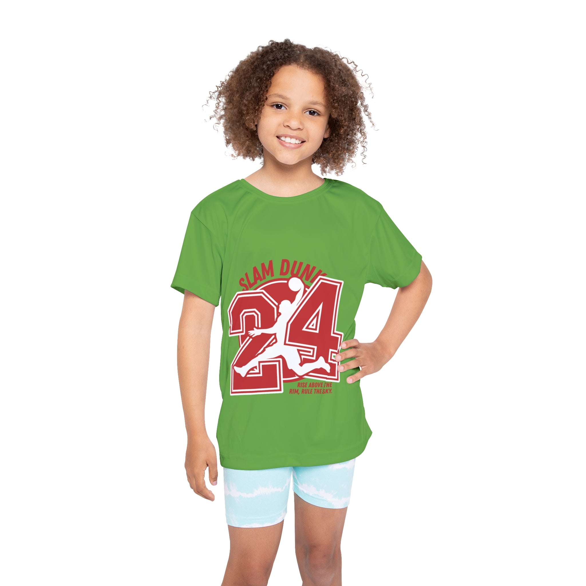 Kids Basketball Jersey – 'Slam Dunk 24' Athletic Tee