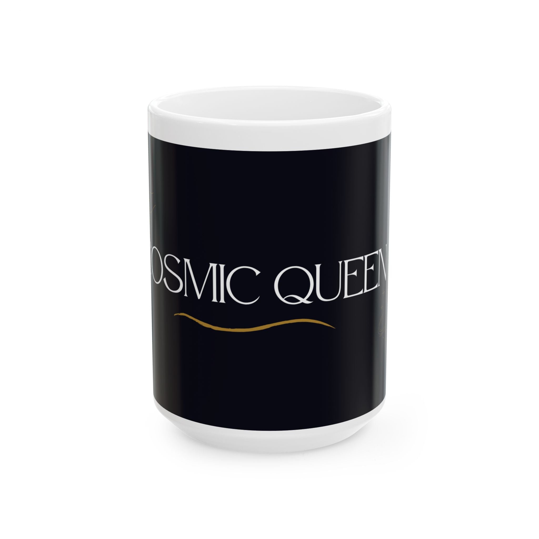 Cosmic Queen Black Ceramic Mug (11oz & 15oz) – Astrology Gift