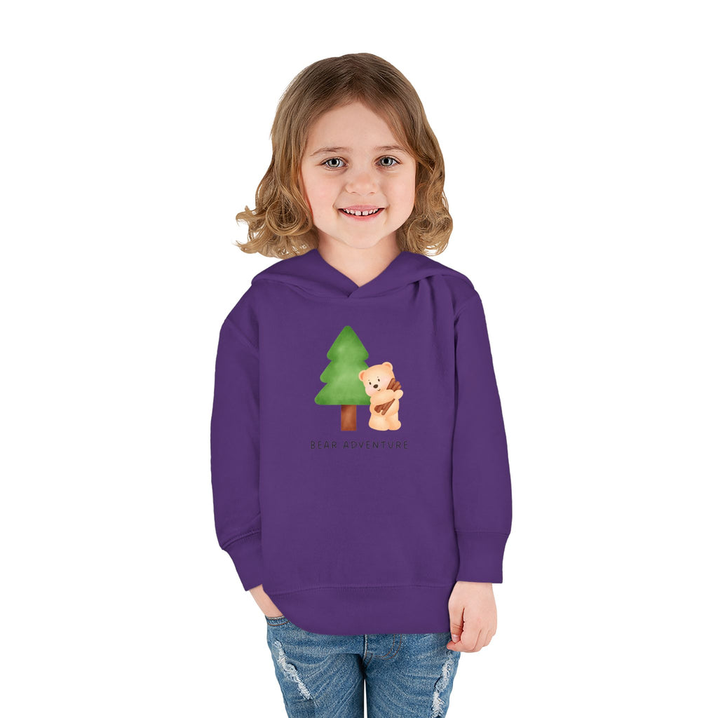 Toddler Hoodie — 'Bear Adventure' Cute Forest Bear Pullover for Kids