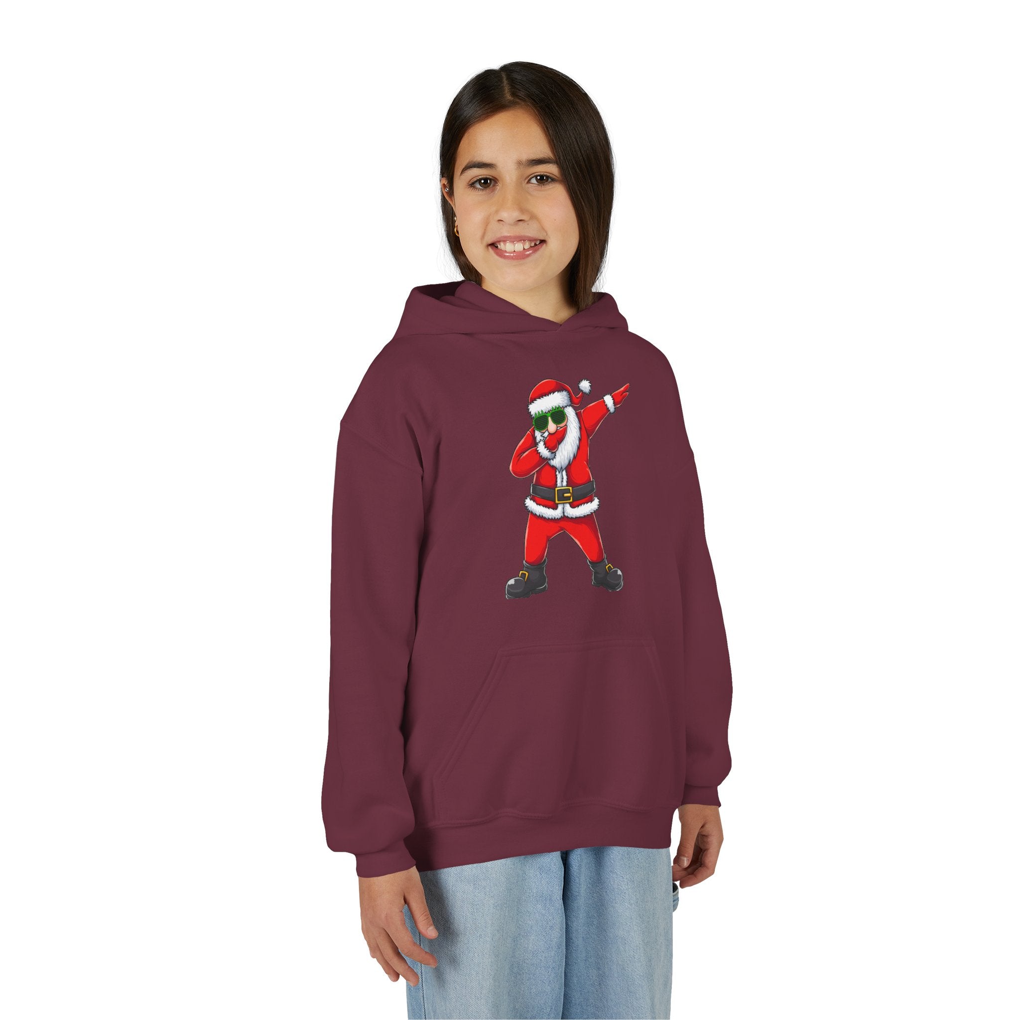 Dabbing Santa Youth Hoodie — Funny Christmas Kids Pullover