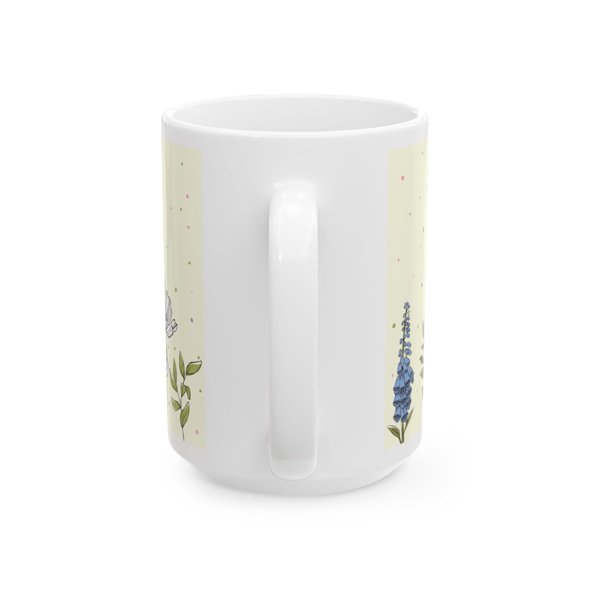 Sip, Smile, Bloom Ceramic Mug — Floral Inspirational Coffee Cup (11oz & 15oz)