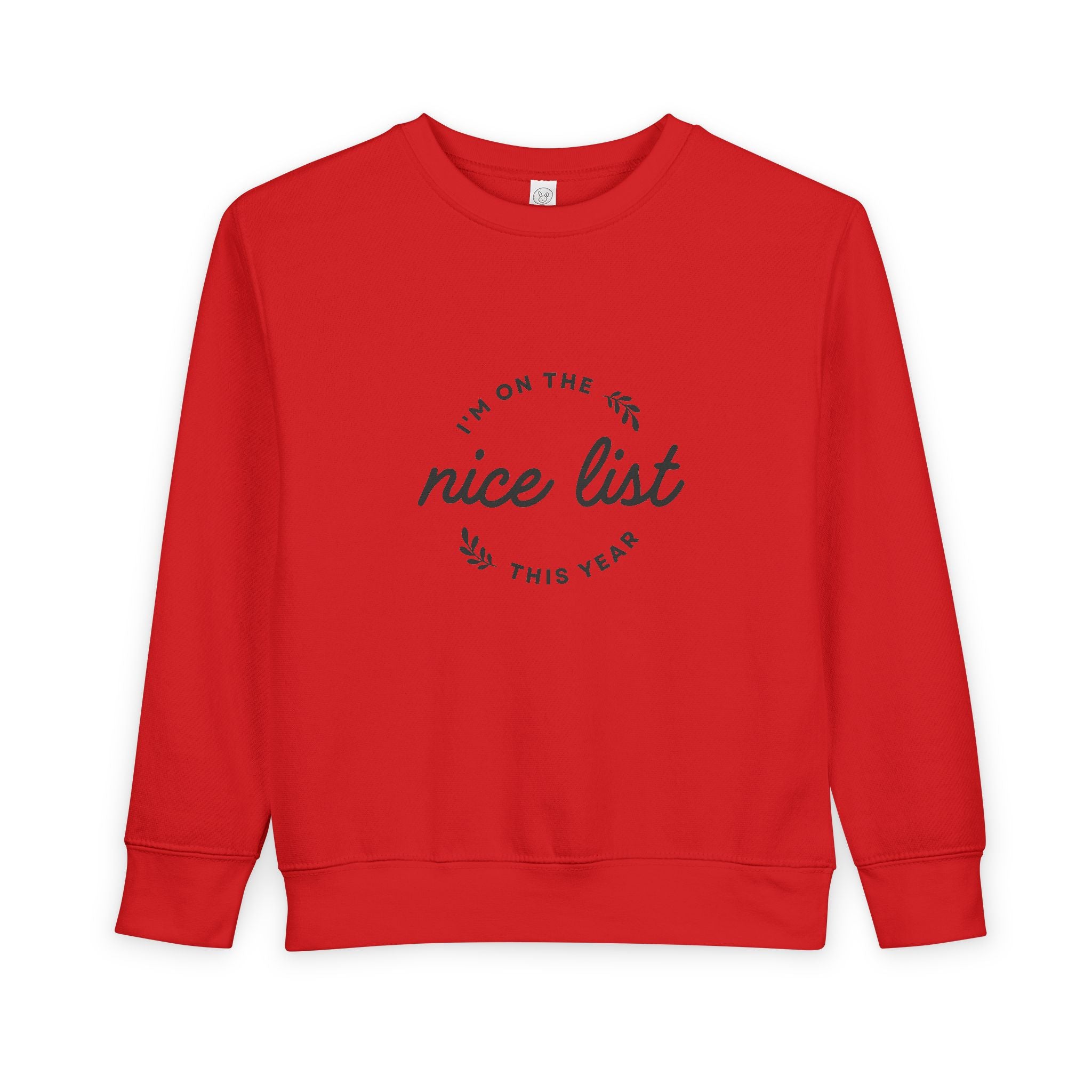 Nice List Toddler Sweatshirt - Soft Cozy Vintage-Inspired Christmas Print