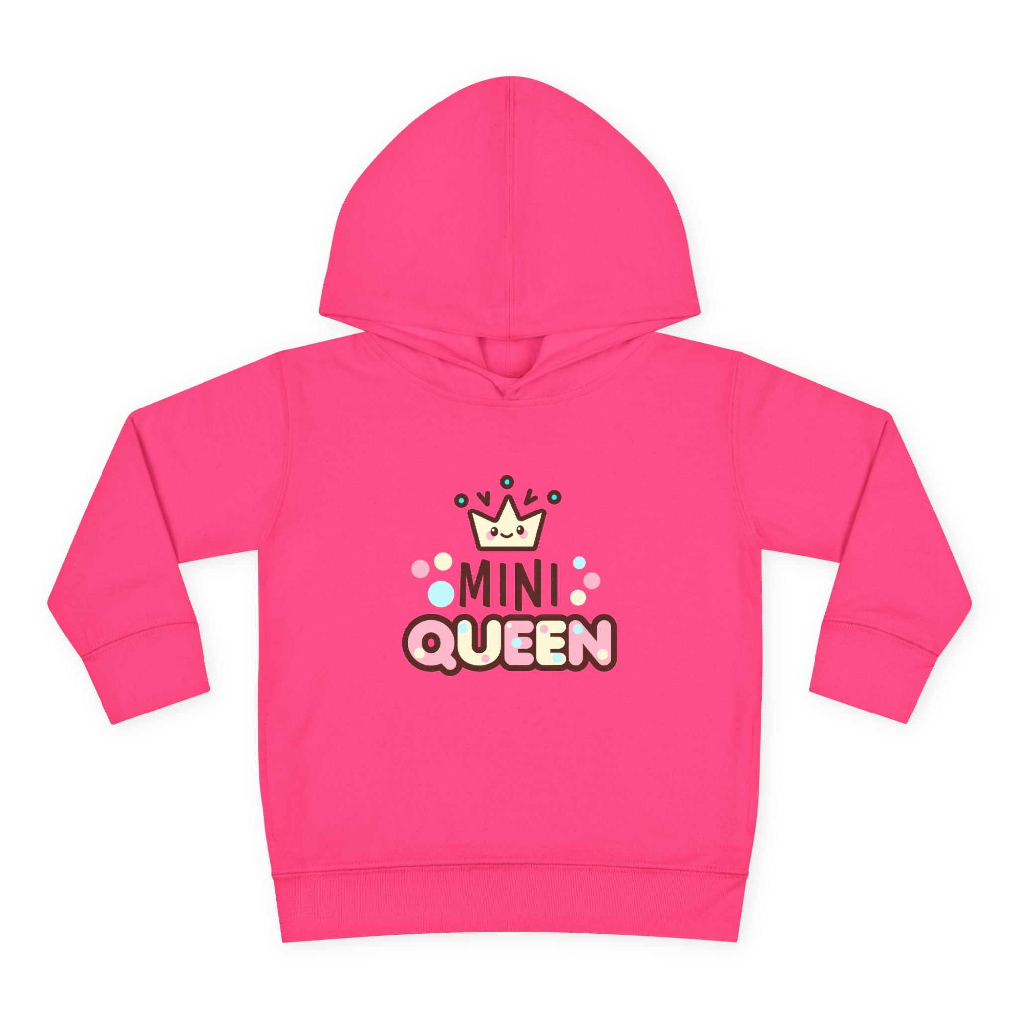 Toddler Fleece Hoodie - Mini Queen Graphic - Cozy and Playful Kids Sweatshirt