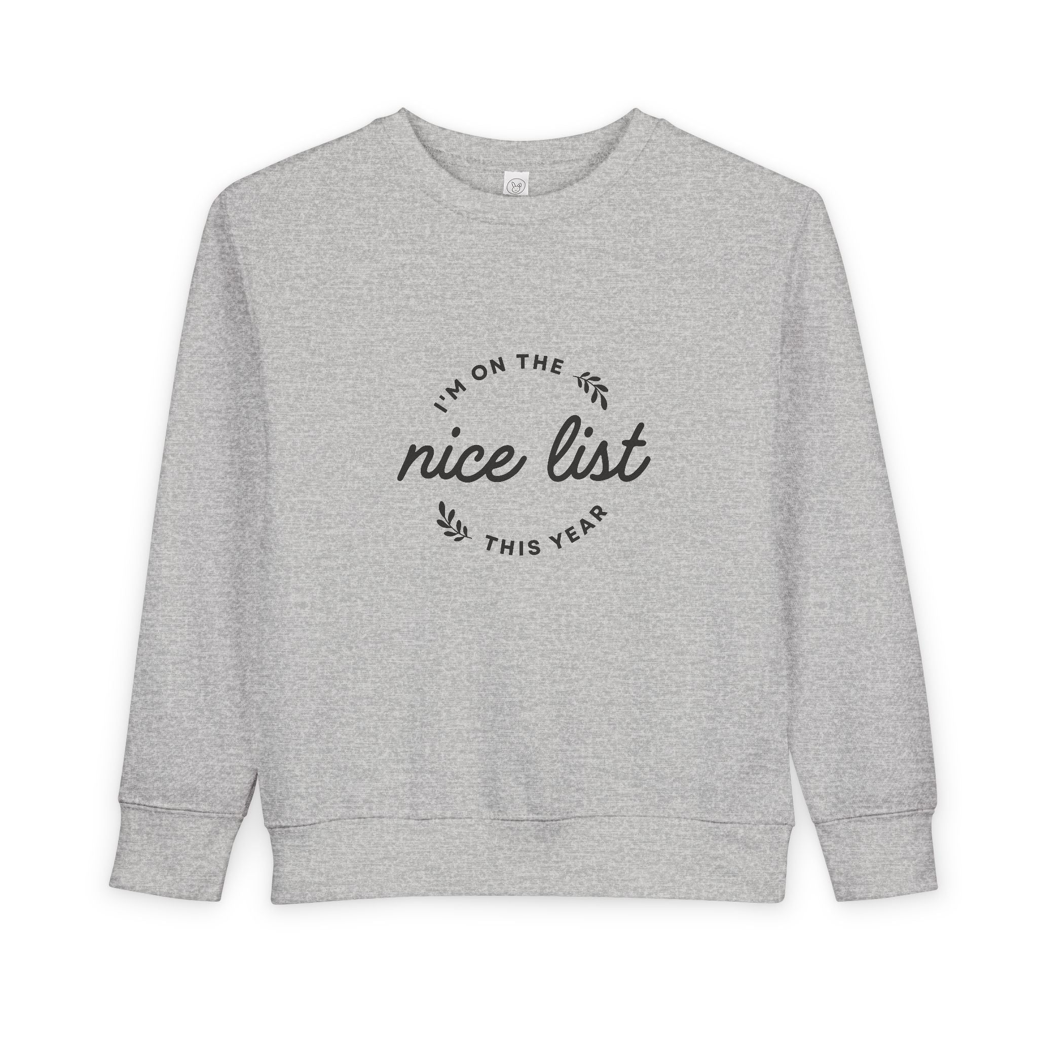 Nice List Toddler Sweatshirt - Soft Cozy Vintage-Inspired Christmas Print
