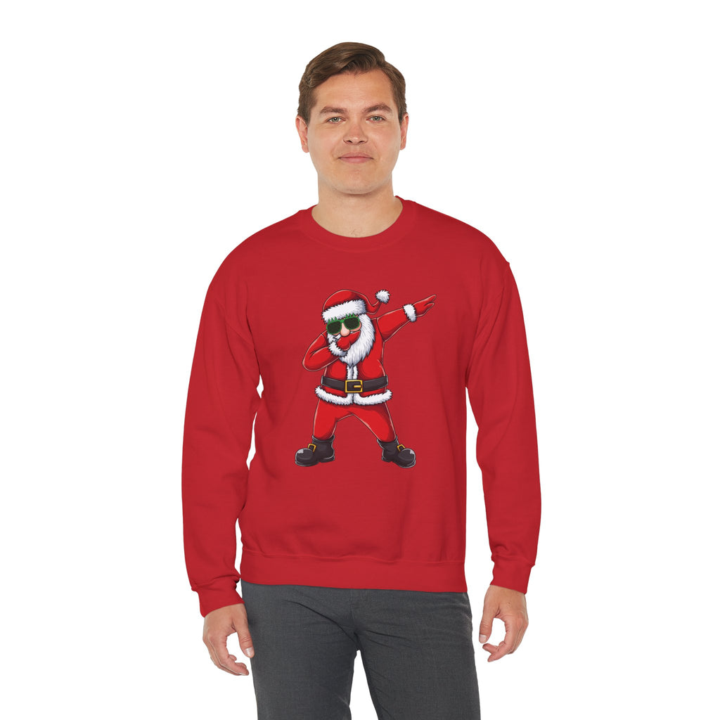 Dabbing Santa Sweatshirt — Funny Christmas Crewneck Holiday Pullover