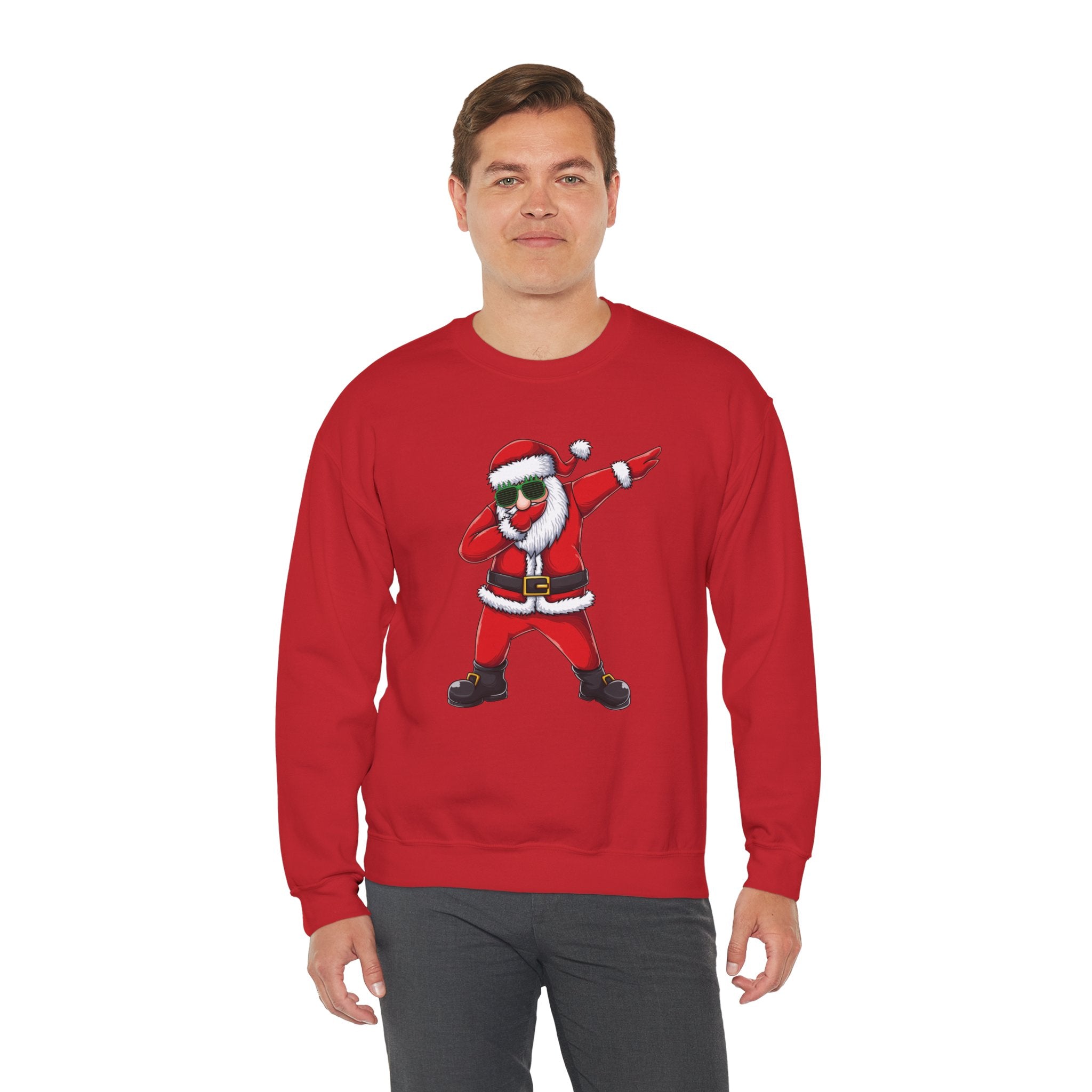 Dabbing Santa Sweatshirt — Funny Christmas Crewneck Holiday Pullover