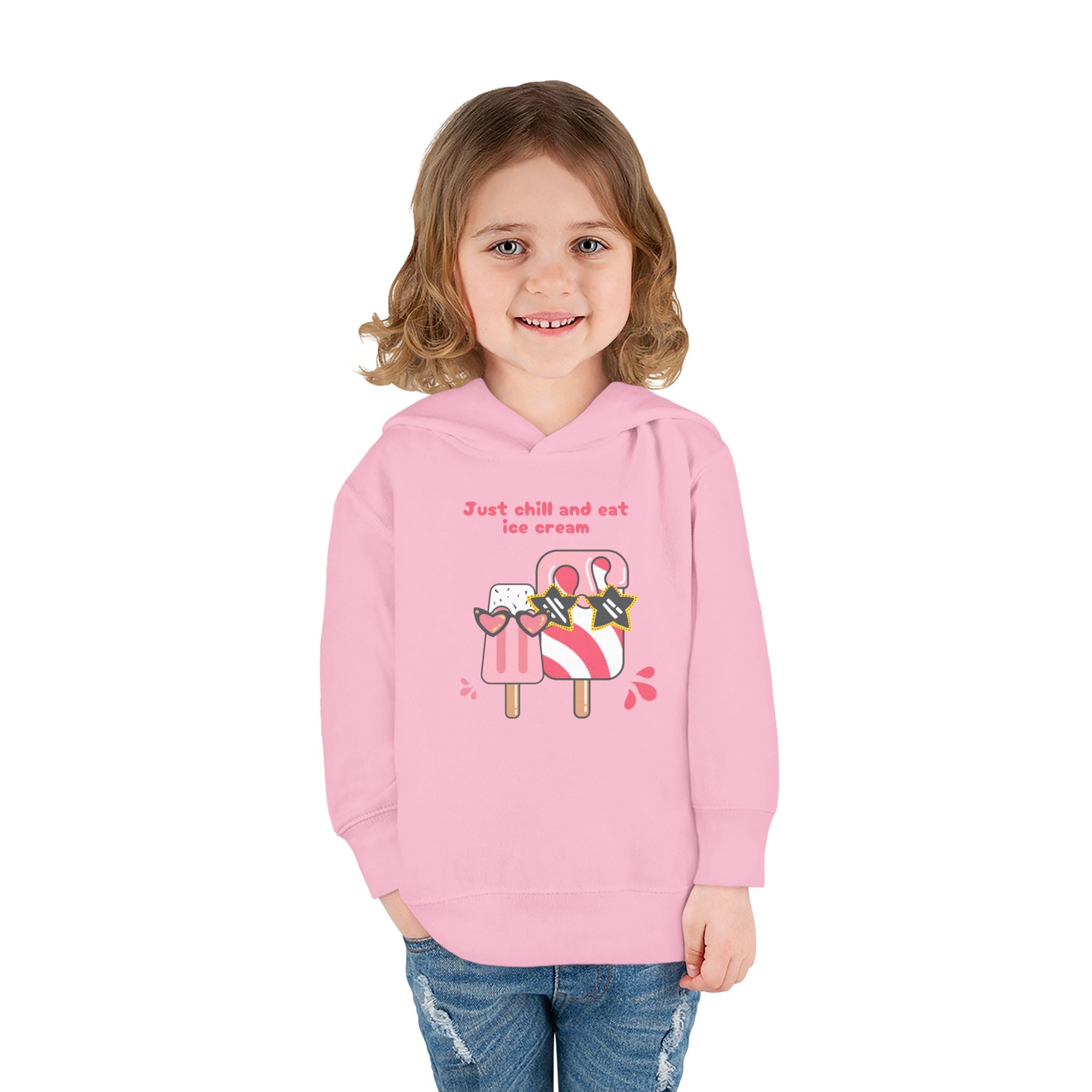 Just Chill and Eat Ice Cream Toddler Hoodie