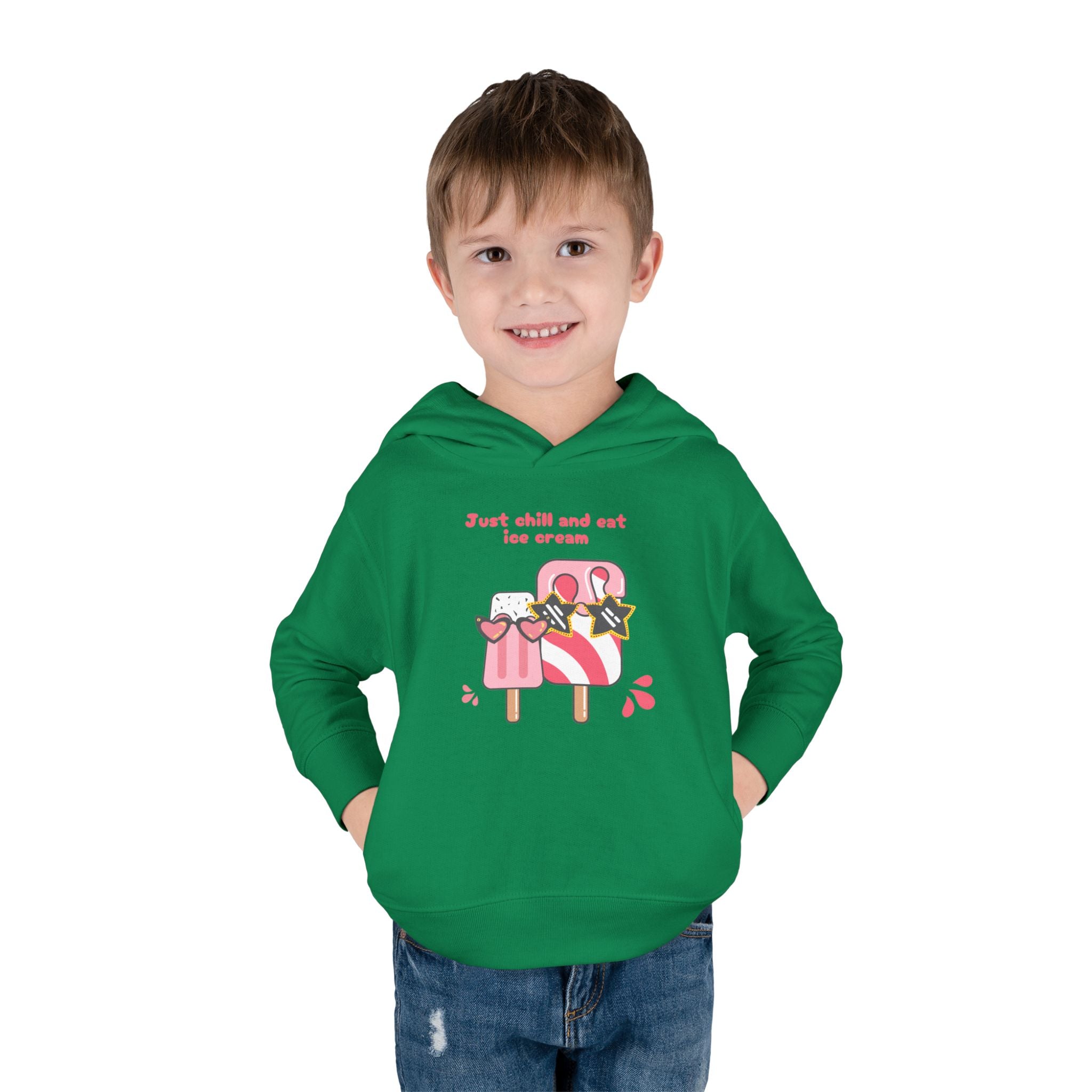 Just Chill and Eat Ice Cream Toddler Hoodie