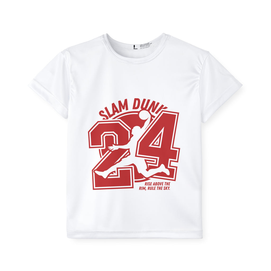 Kids Basketball Jersey — "Slam Dunk 24" Youth Sports Tee