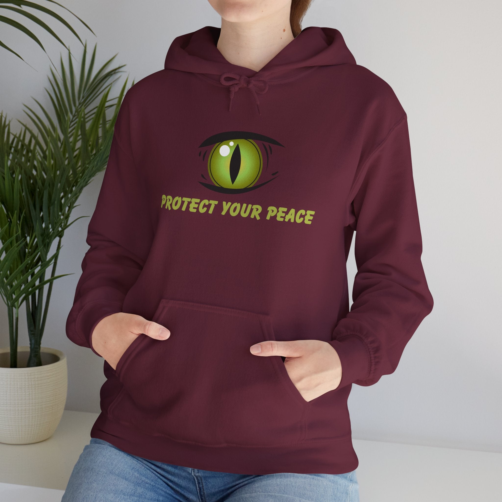 Hooded Sweatshirt - 'Protect Your Peace' Eye Design