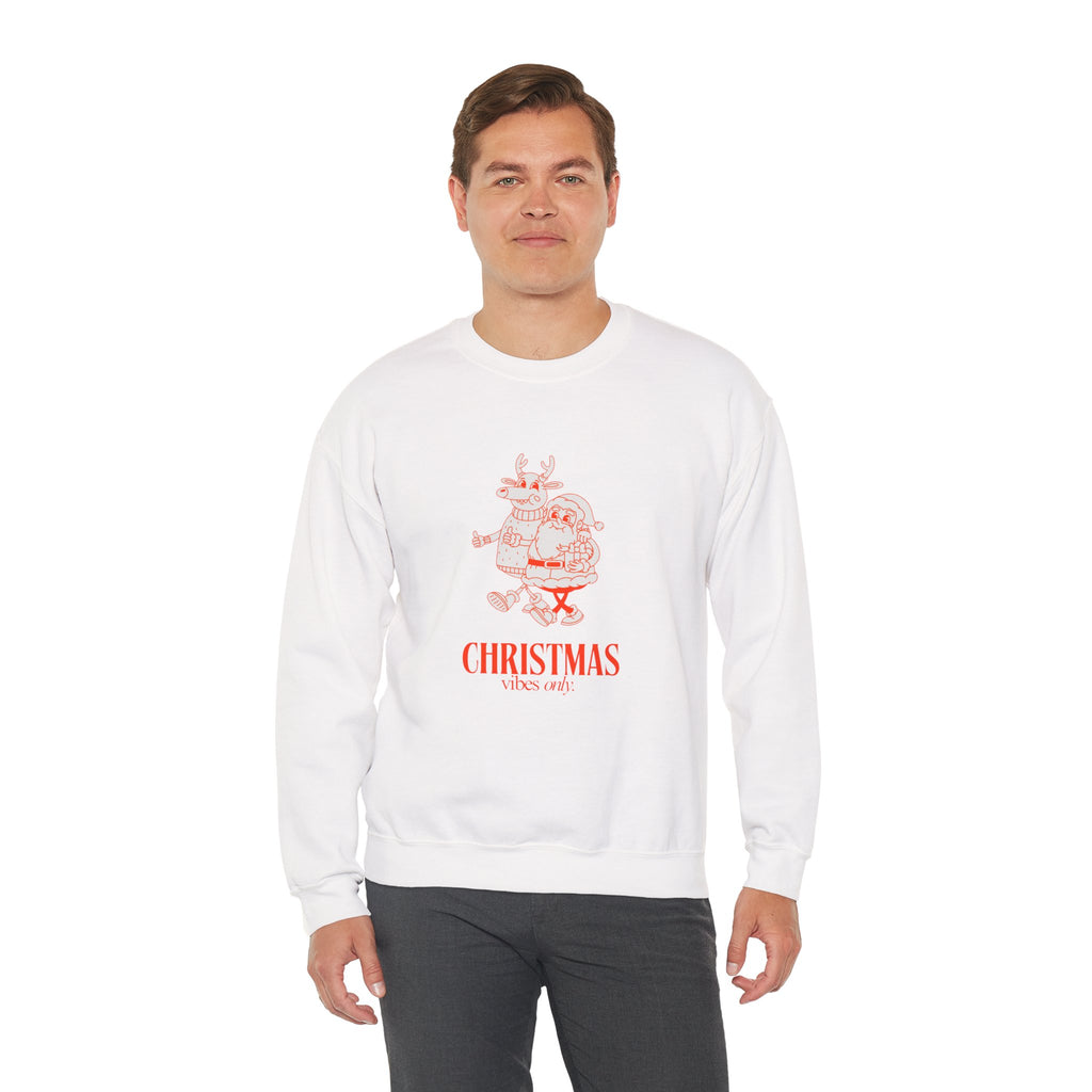 Christmas Santa Reindeer  hand in hand Sweatshirt