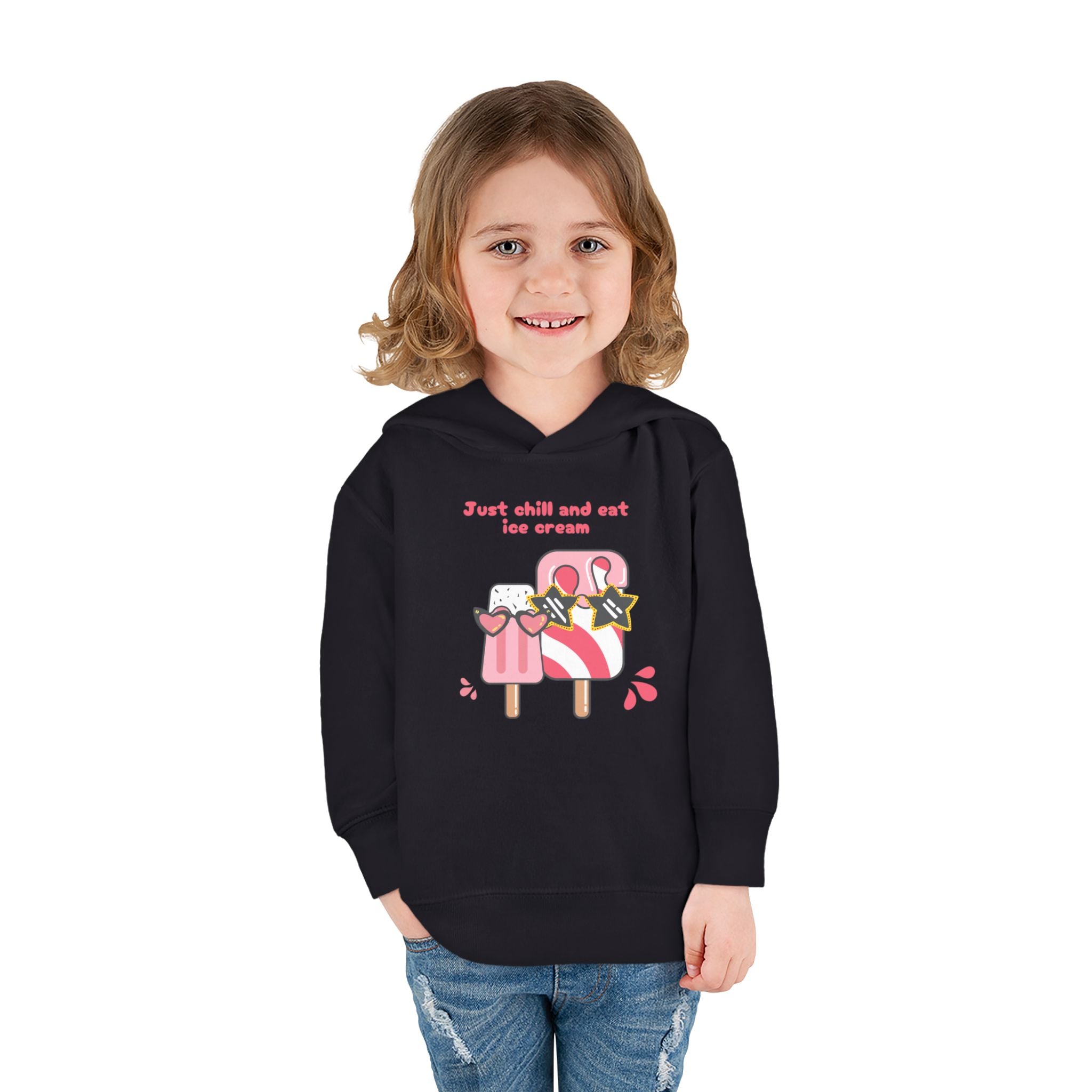 Just Chill and Eat Ice Cream Toddler Hoodie