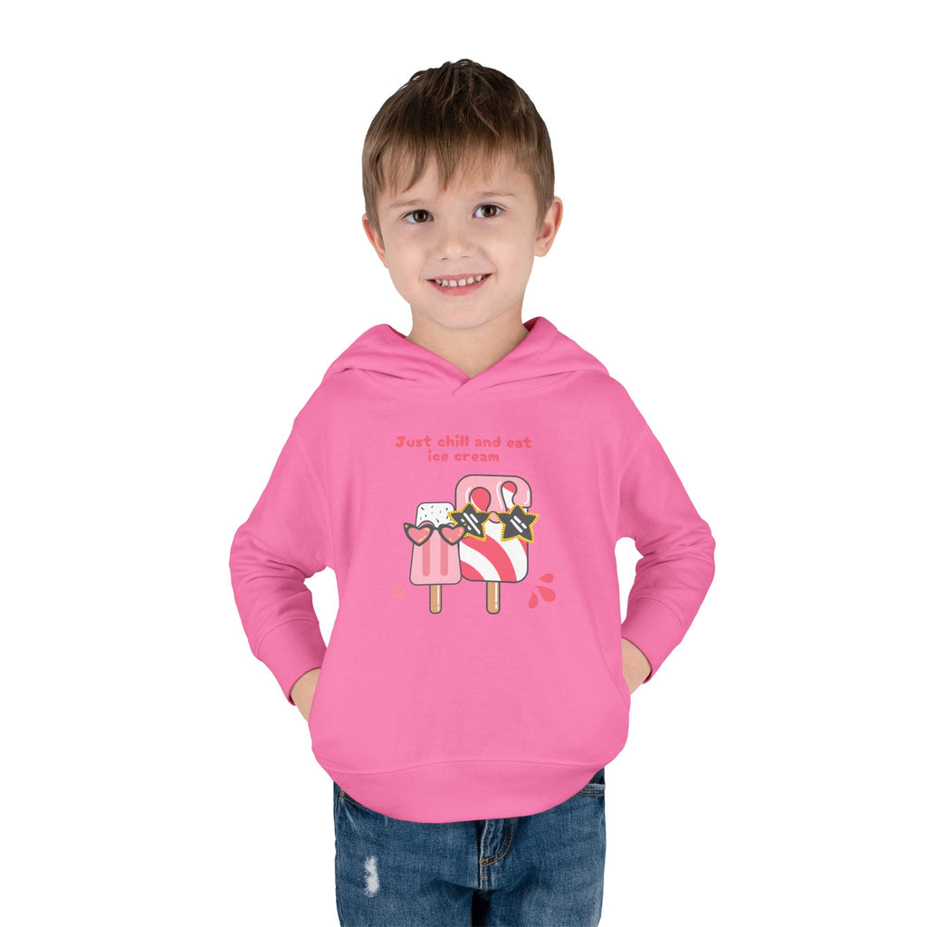 Just Chill and Eat Ice Cream Toddler Hoodie