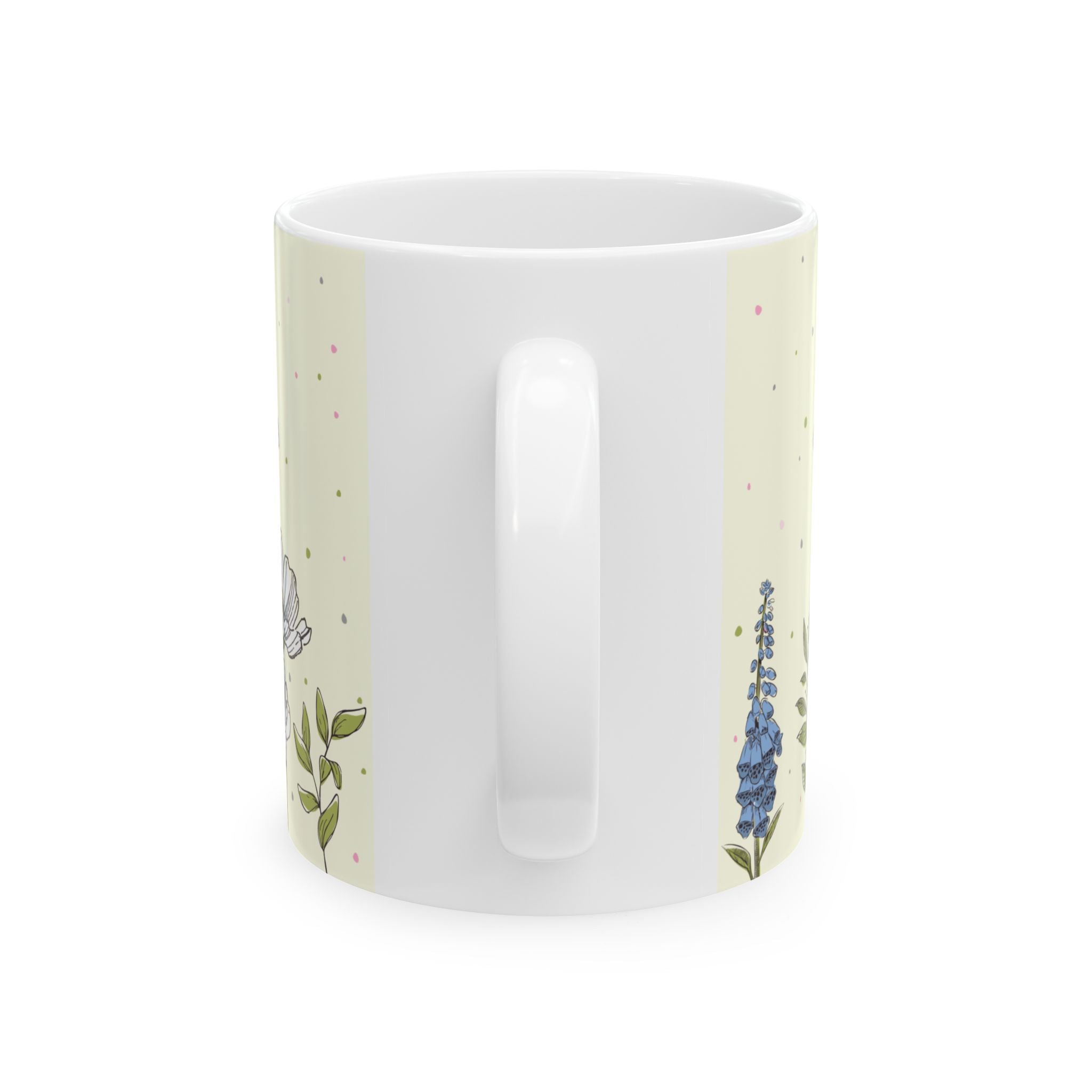 Sip, Smile, Bloom Ceramic Mug — Floral Inspirational Coffee Cup (11oz & 15oz)