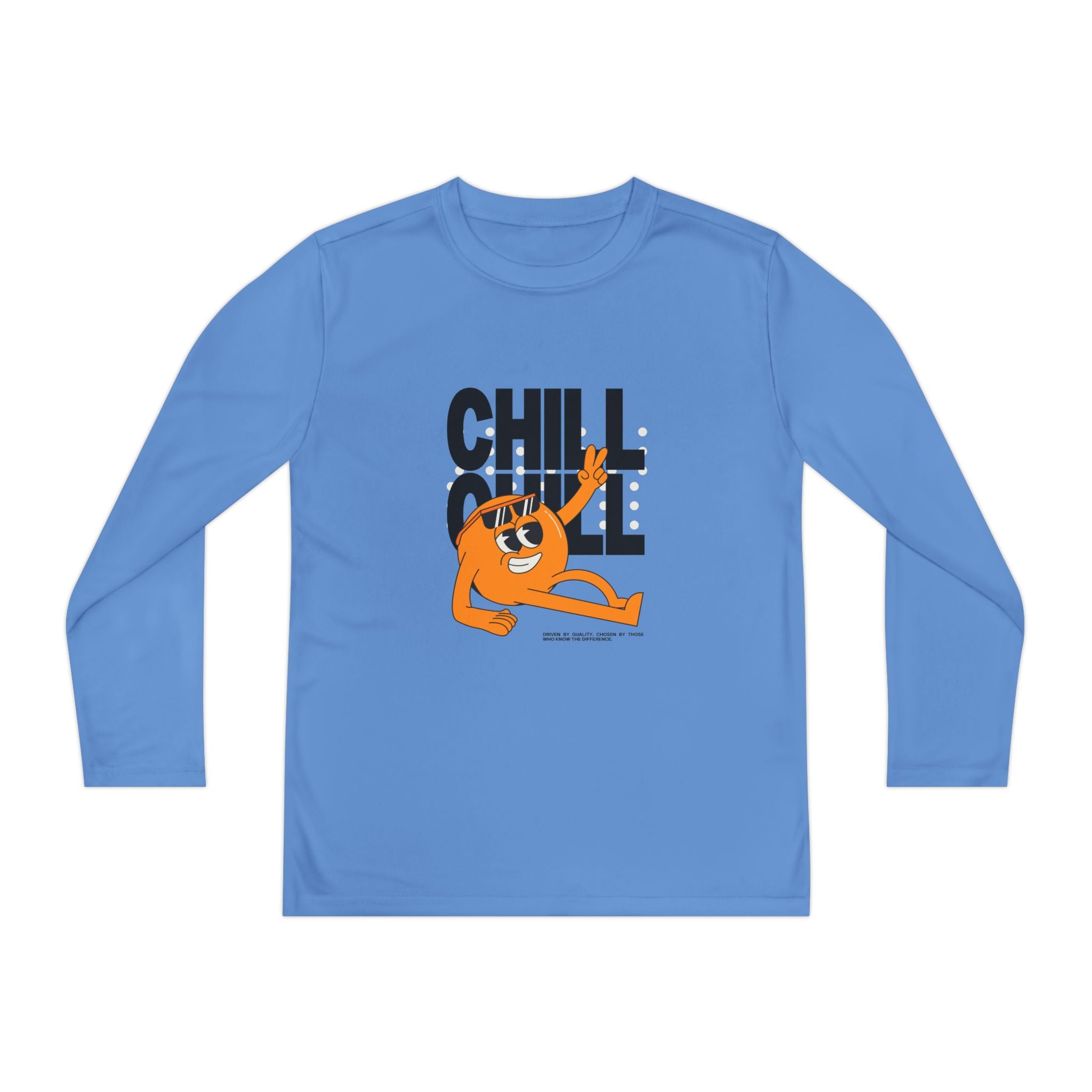 Youth Long Sleeve Tee – 'Chill' Cartoon Character Graphic