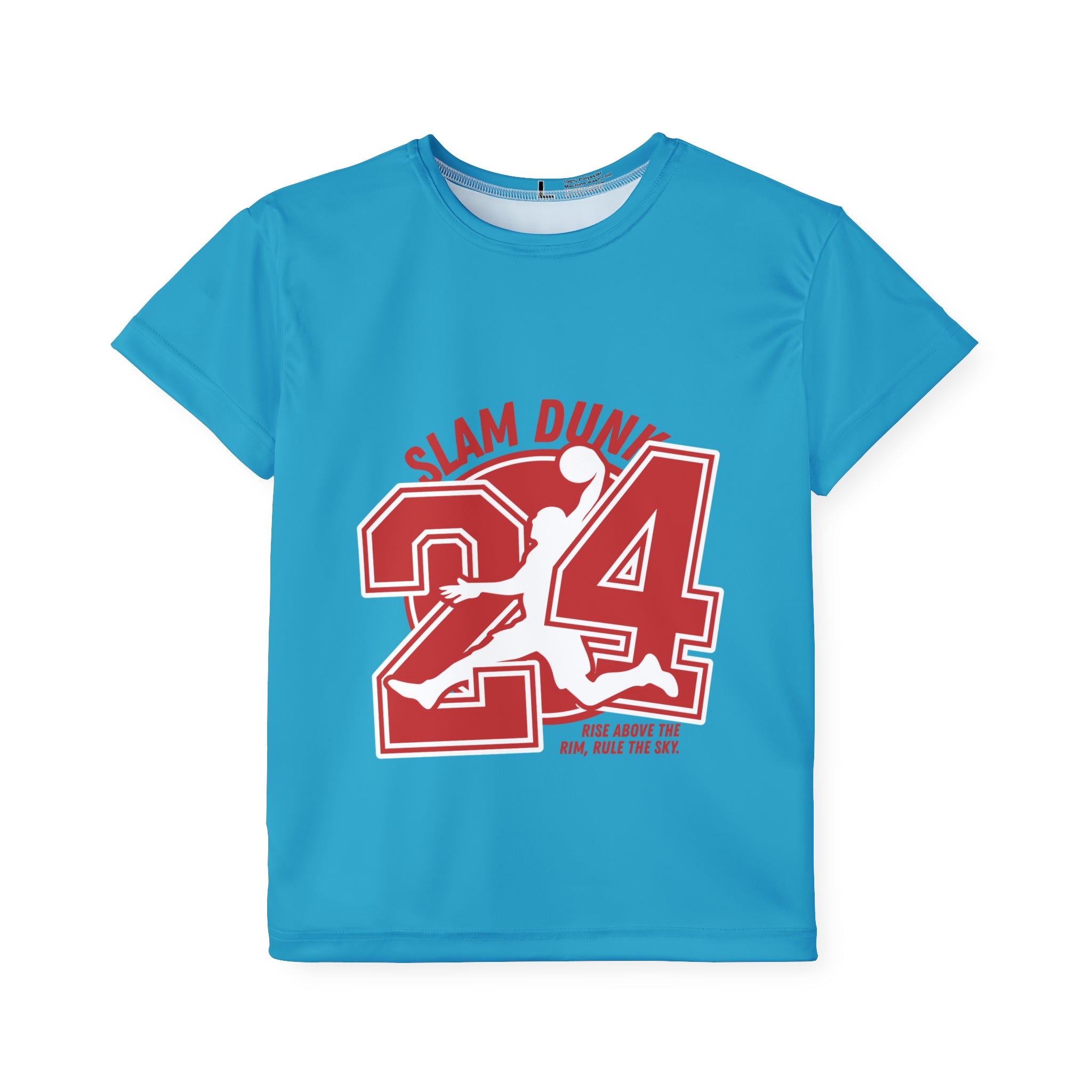 Kids Basketball Jersey - "Slam Dunk 24" All-Over Print Sports Tee