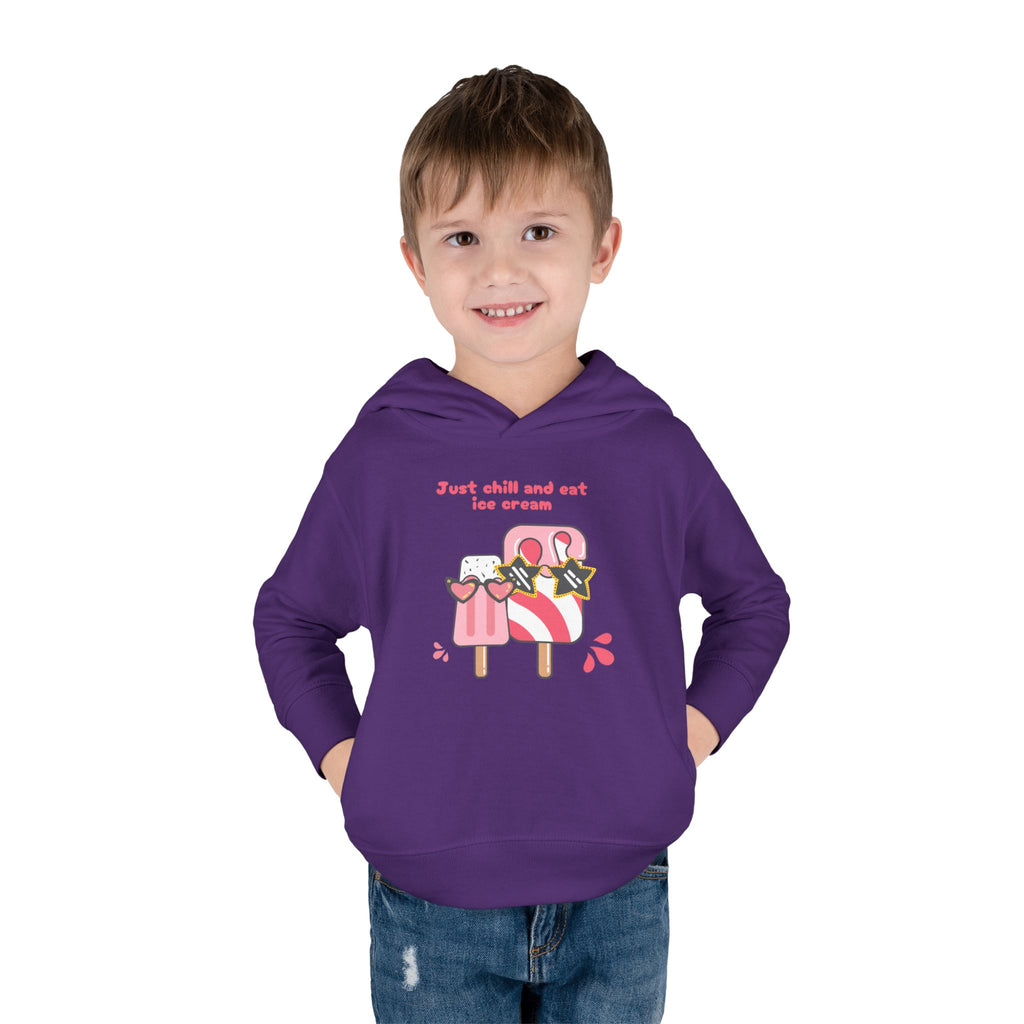 Just Chill and Eat Ice Cream Toddler Hoodie