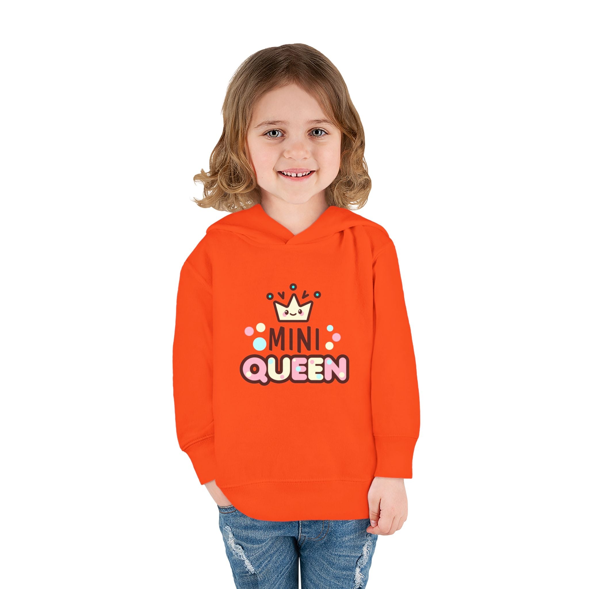 Toddler Fleece Hoodie - Mini Queen Graphic - Cozy and Playful Kids Sweatshirt