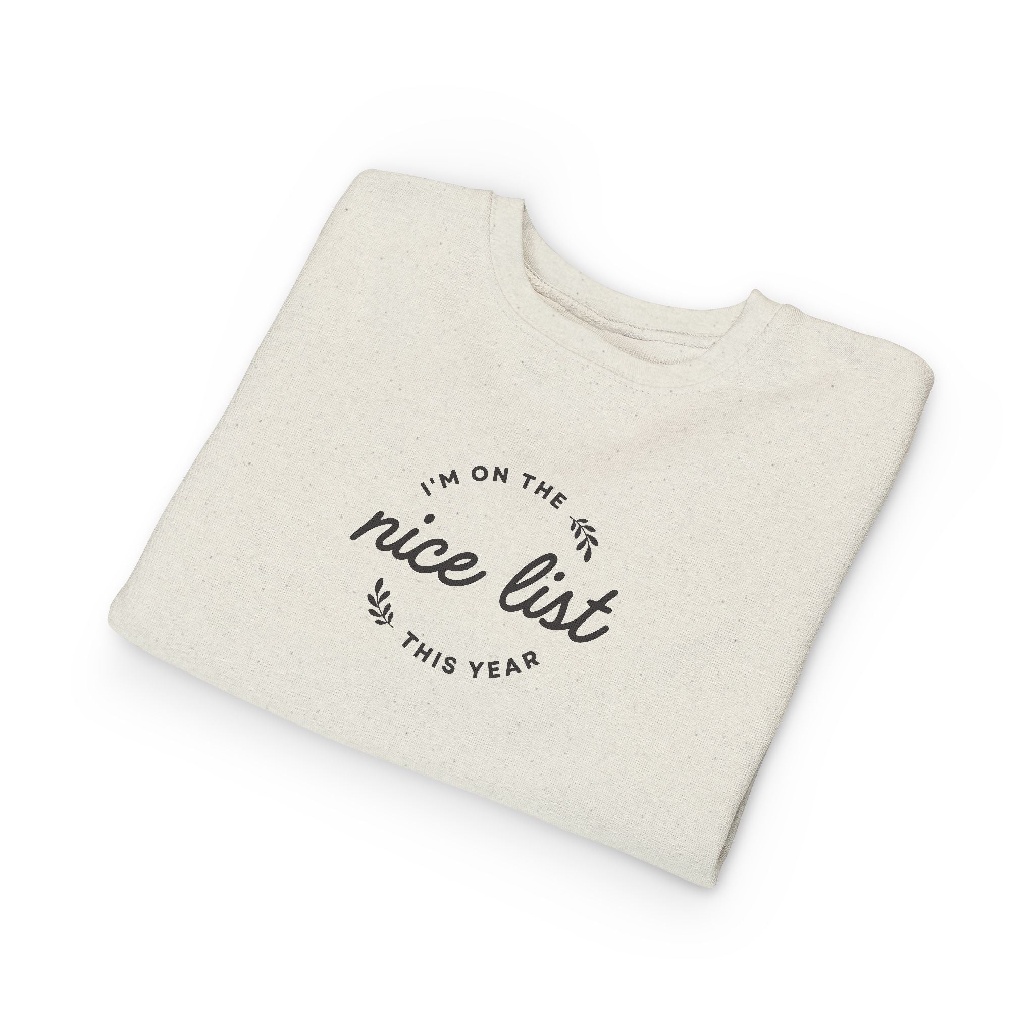 Nice List Toddler Sweatshirt - Soft Cozy Vintage-Inspired Christmas Print
