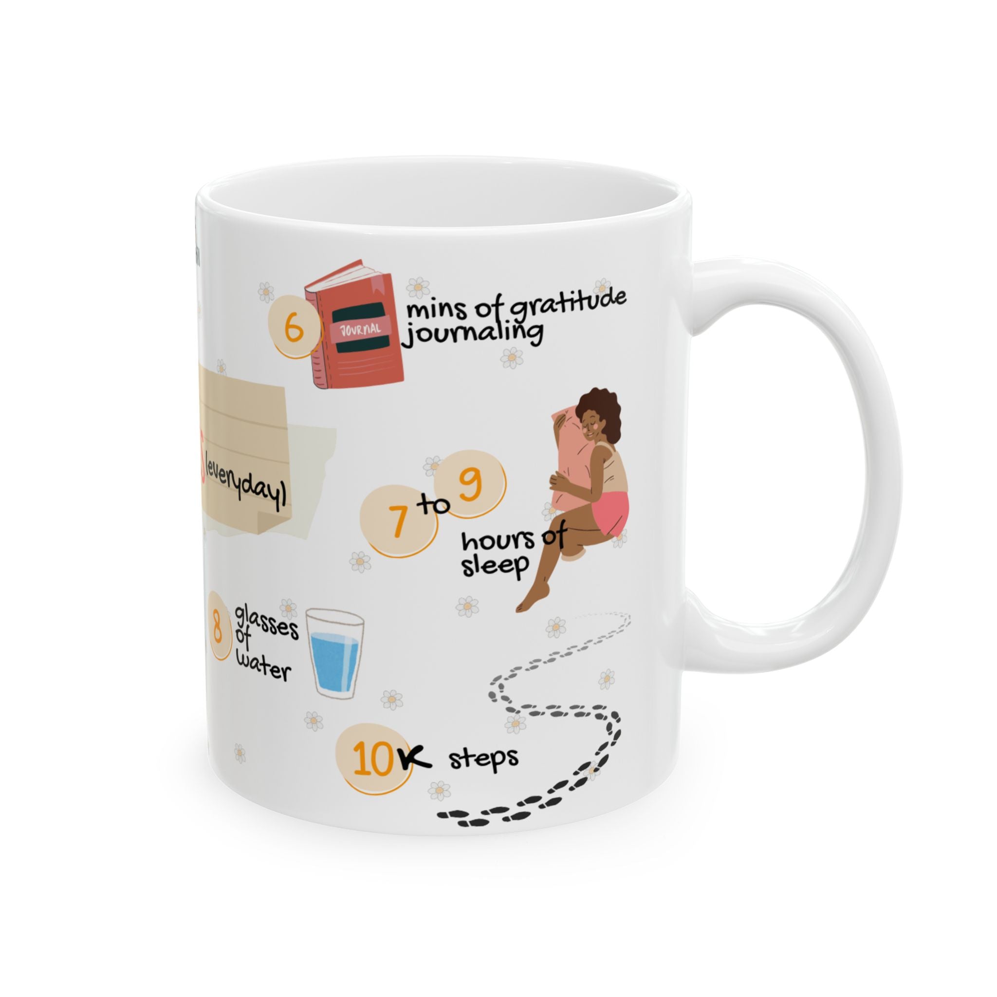 Inspirational Daily Habits Ceramic Mug – “Do This (everyday)” Motivational Routine Guide